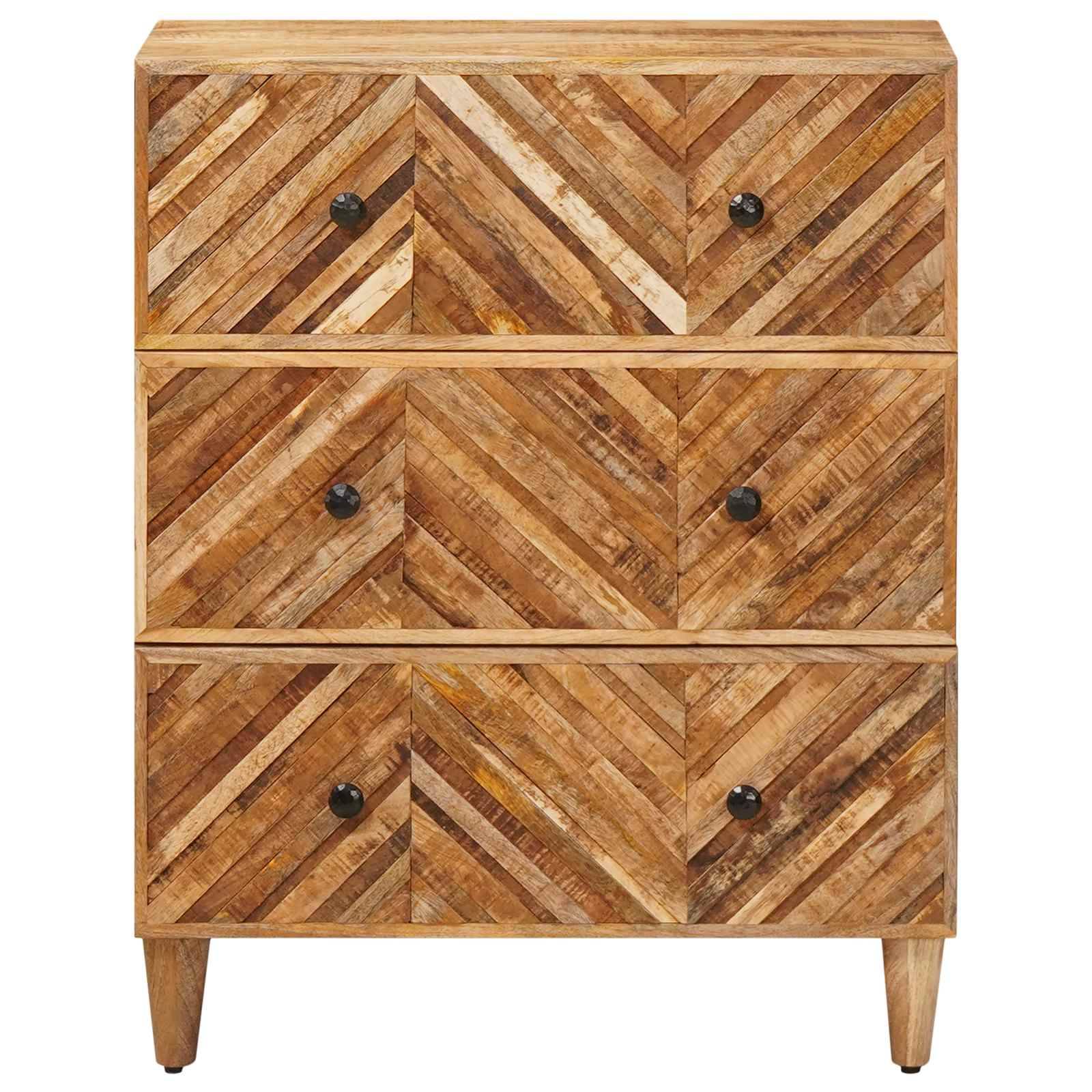 vidaXL Stauraumschränke Braun 60 x 33,5 x 75 cm Massivholz Mango