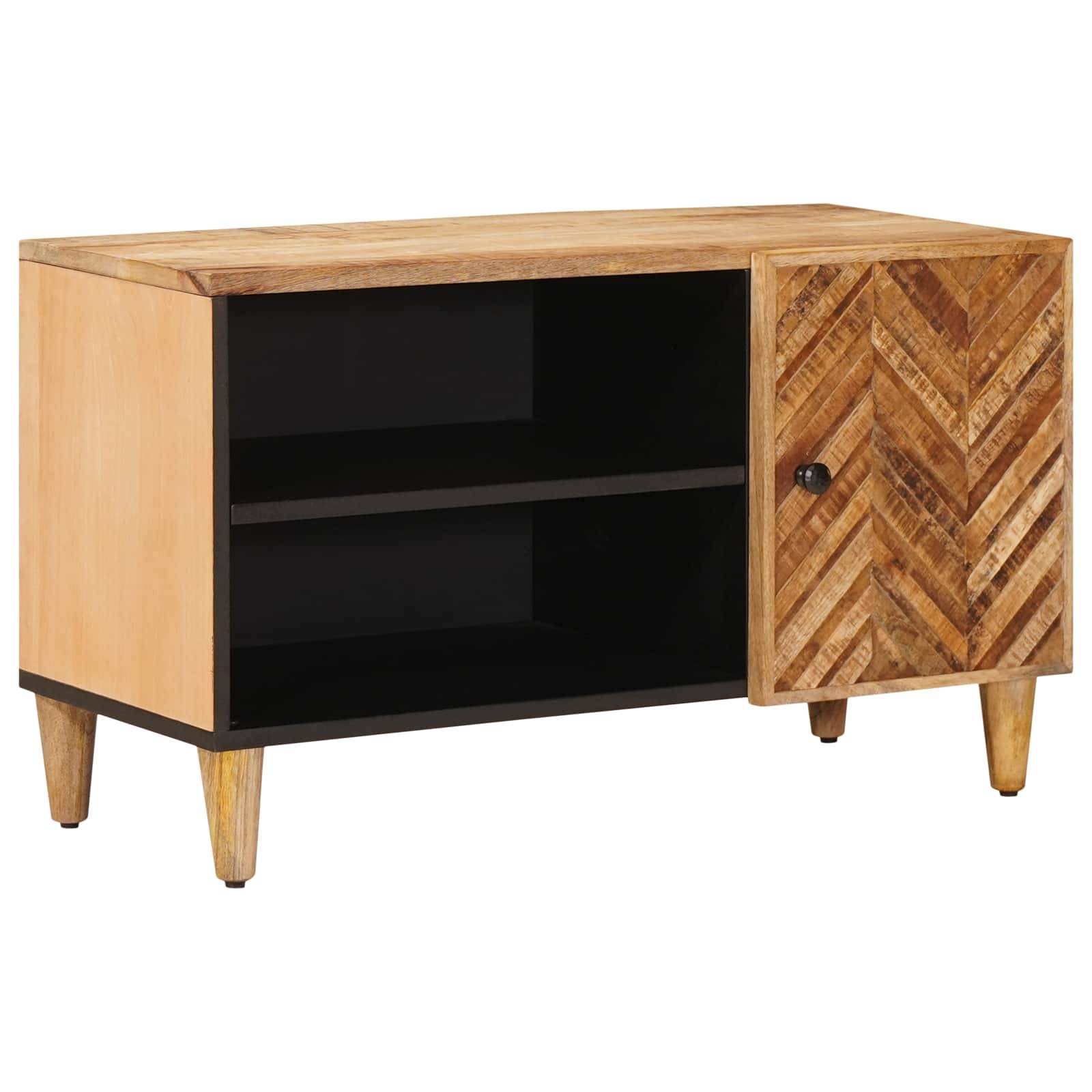 vidaXL Stauraumschränke Braun 80 x 31,5 x 46 cm Massivholz Mango