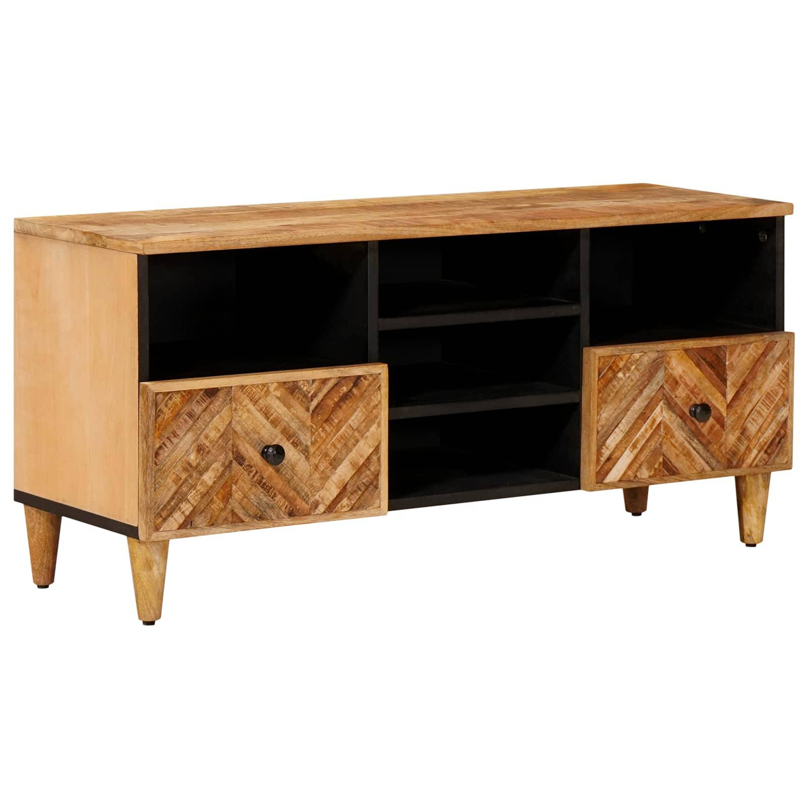 vidaXL Stauraumschränke Braun 100 x 33,5 x 46 cm Massivholz Mango
