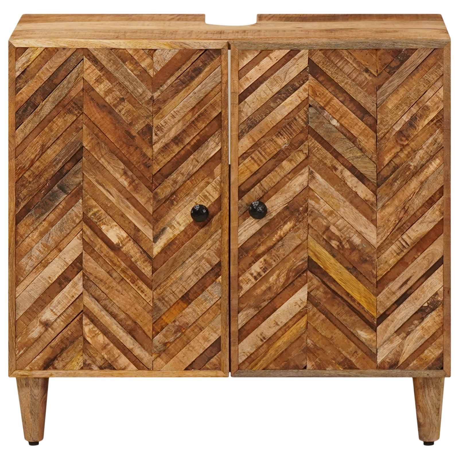 vidaXL Waschbeckenunterschrank Braun 62 x 33 x 58 cm Massivholz Mango