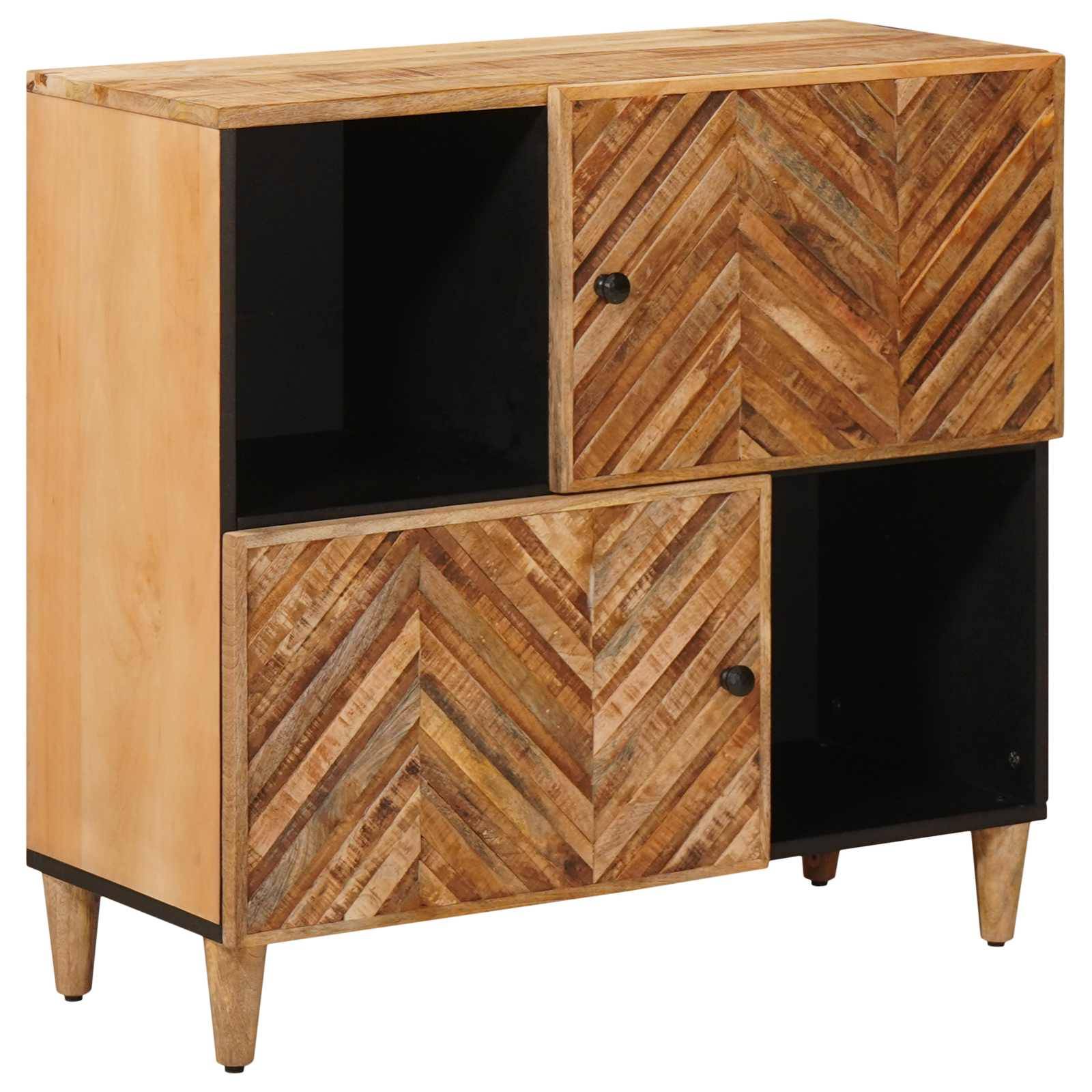 vidaXL Stauraumschränke Braun 80 x 33,5 x 75 cm Massivholz Mango