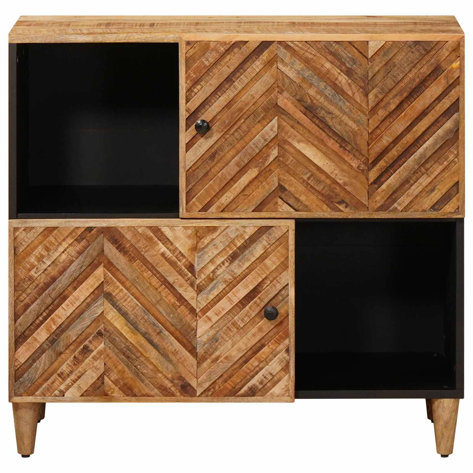 vidaXL Stauraumschränke Braun 80 x 33,5 x 75 cm Massivholz Mango