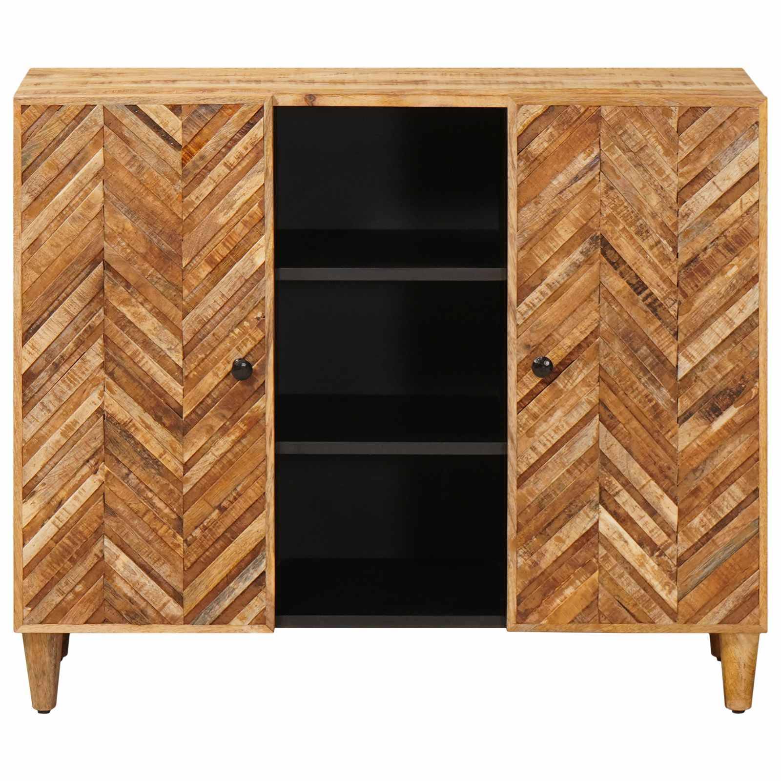 vidaXL Stauraumschränke Braun 90 x 33,5 x 75 cm Massivholz Mango