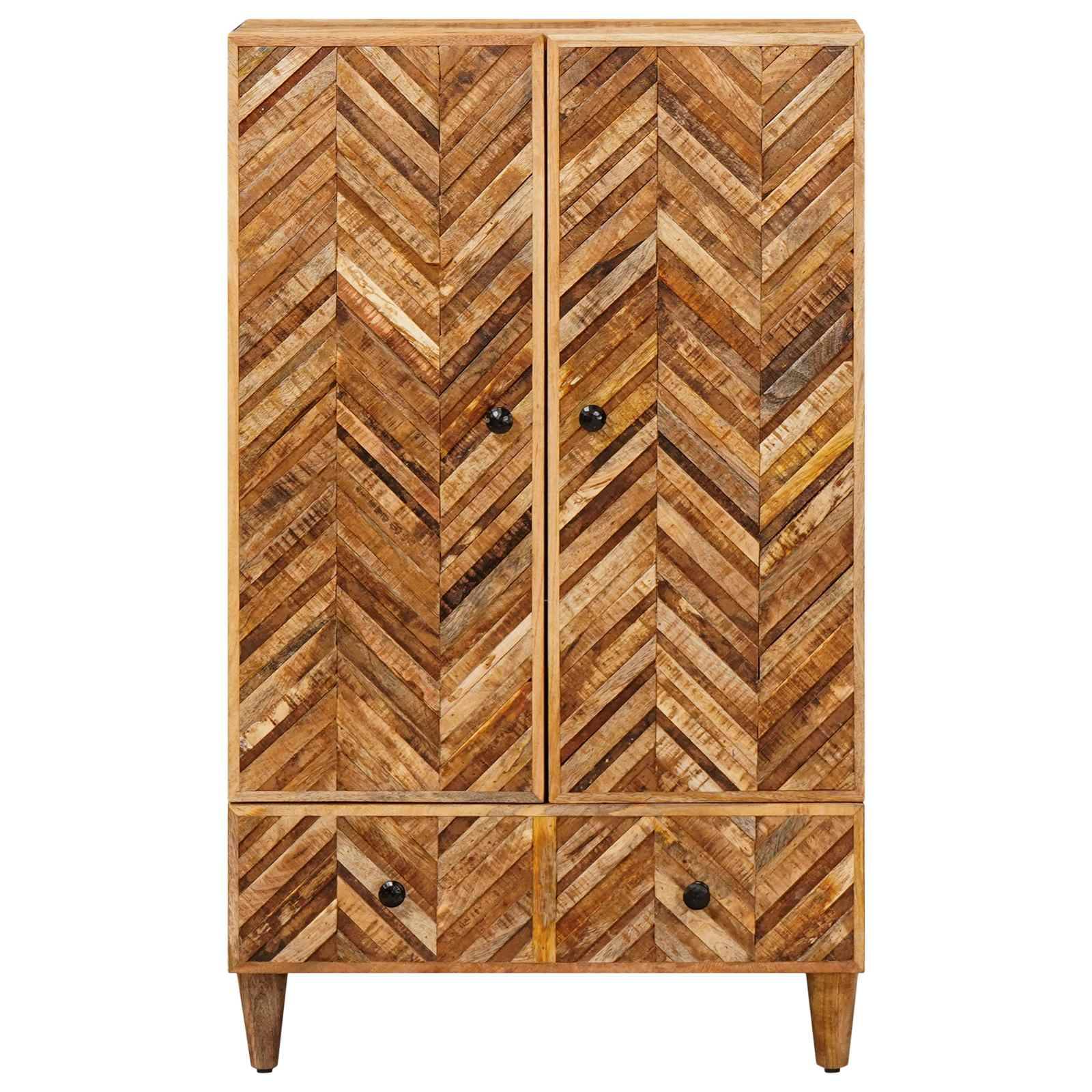 vidaXL Stauraumschränke Braun 60 x 33,5 x 100 cm Massivholz Mango