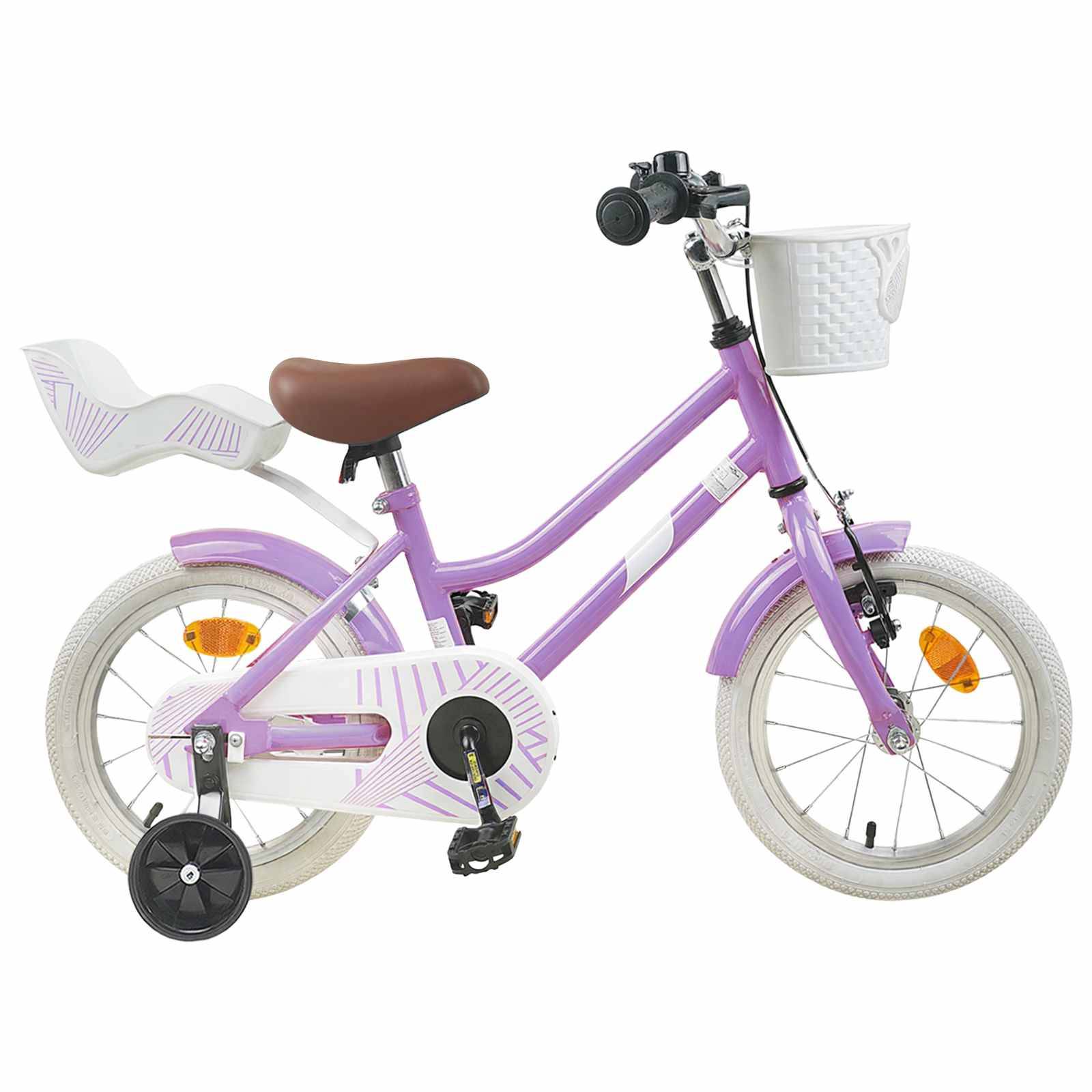 vidaXL Kinderfahrrad 12 Zoll für 2-4 Jahre alt Lila