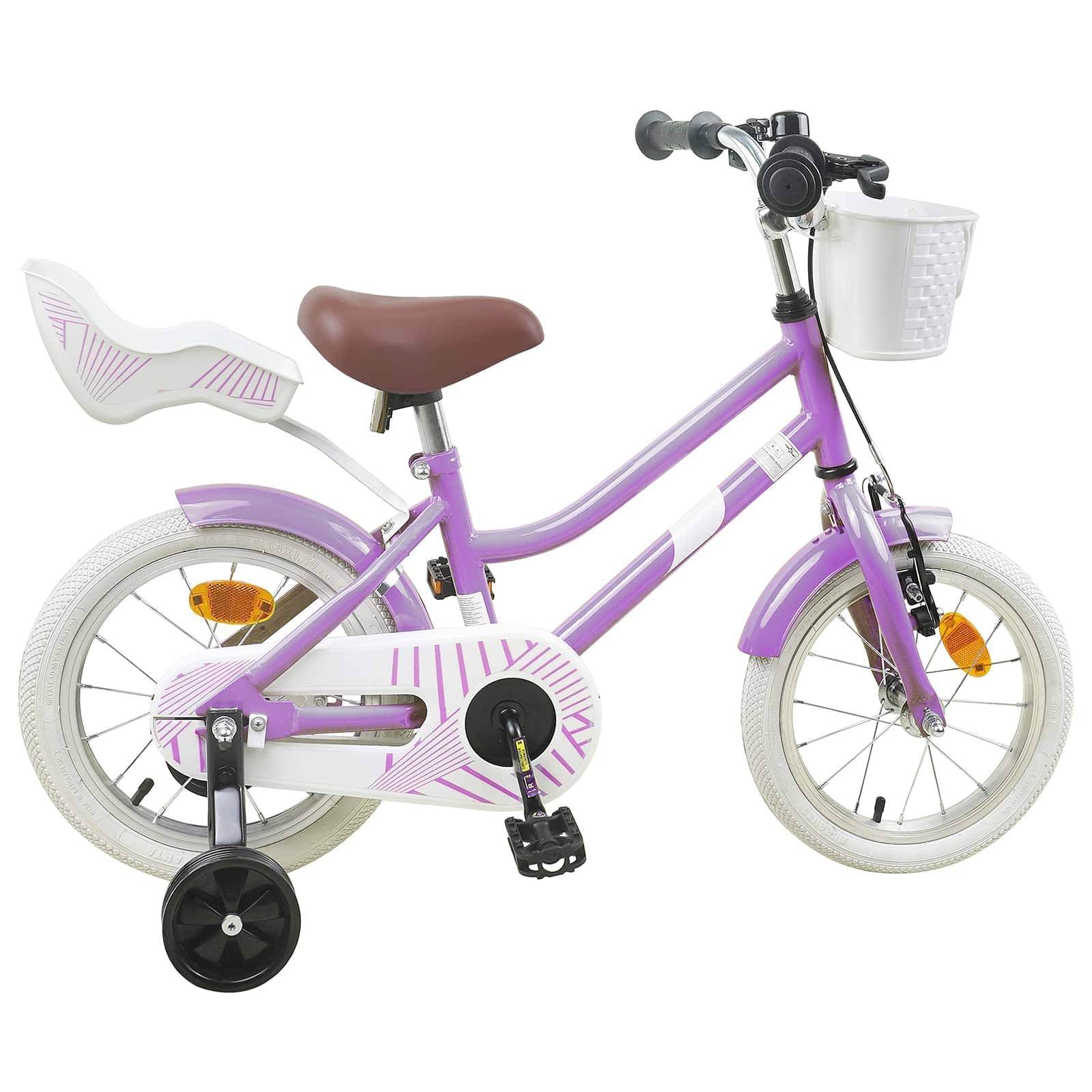vidaXL Kinderfahrrad 12 Zoll für 2-4 Jahre alt Lila