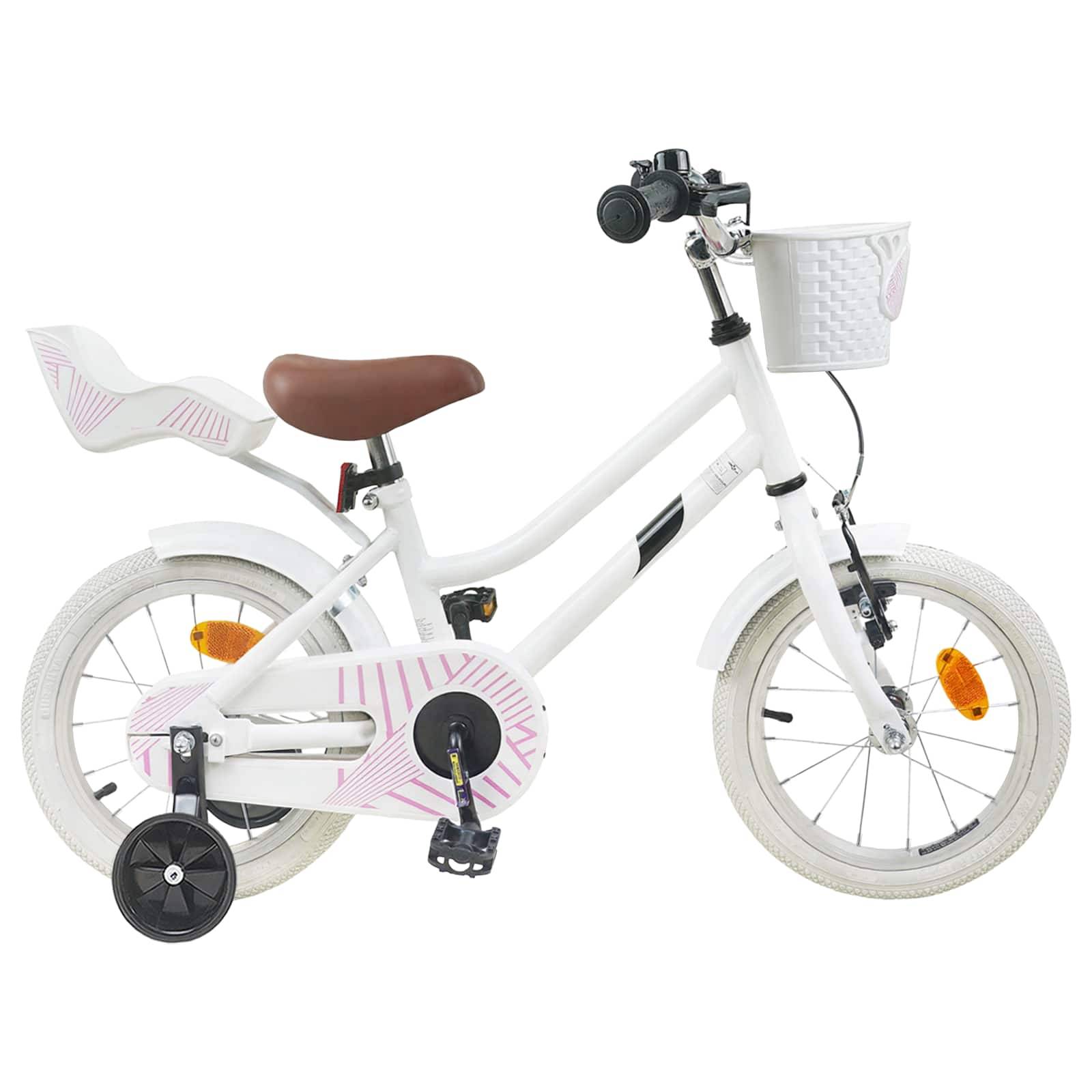 vidaXL Kinderfahrrad 12 Zoll für 2-4 Jahre alt Weiß