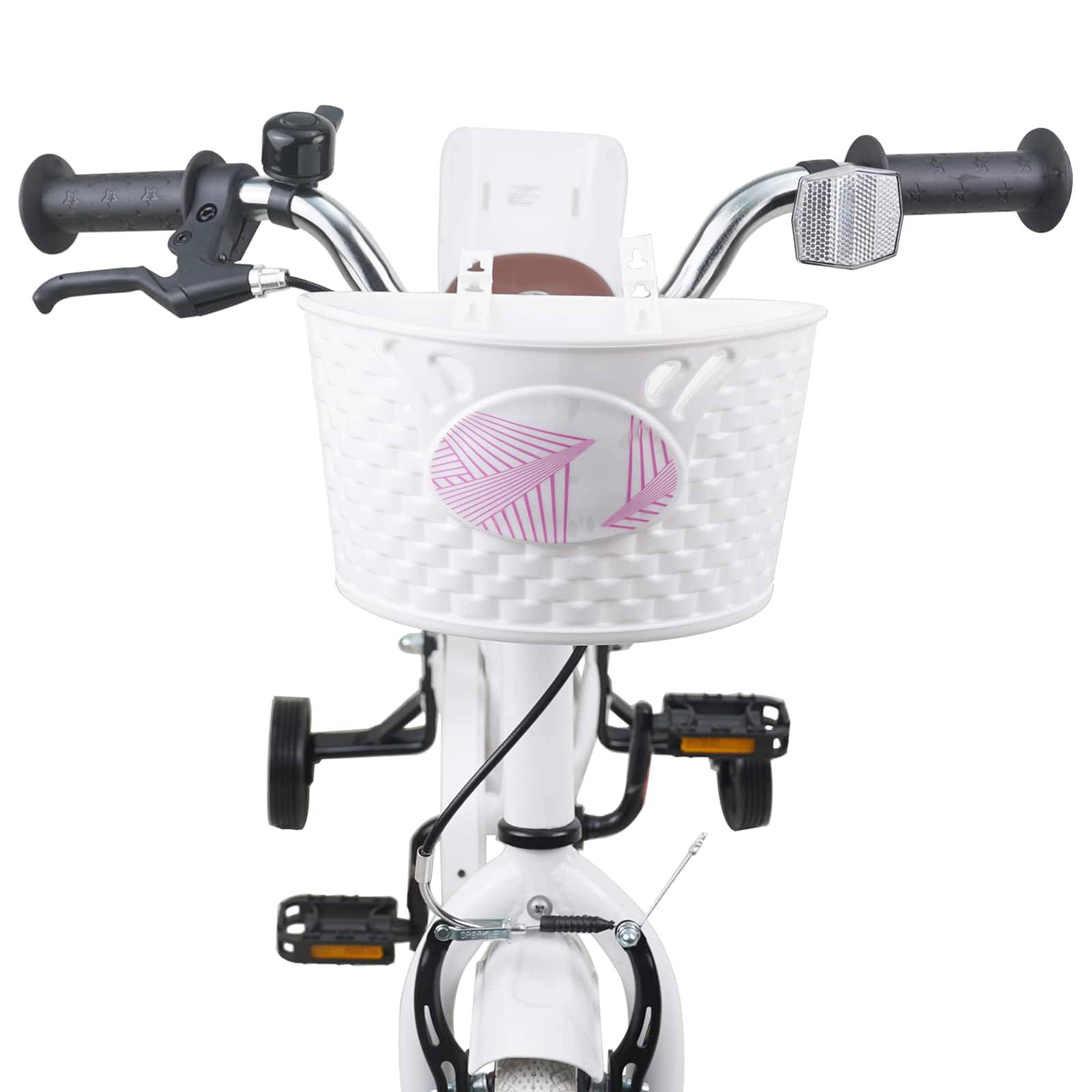 vidaXL Kinderfahrrad 12 Zoll für 2-4 Jahre alt Weiß