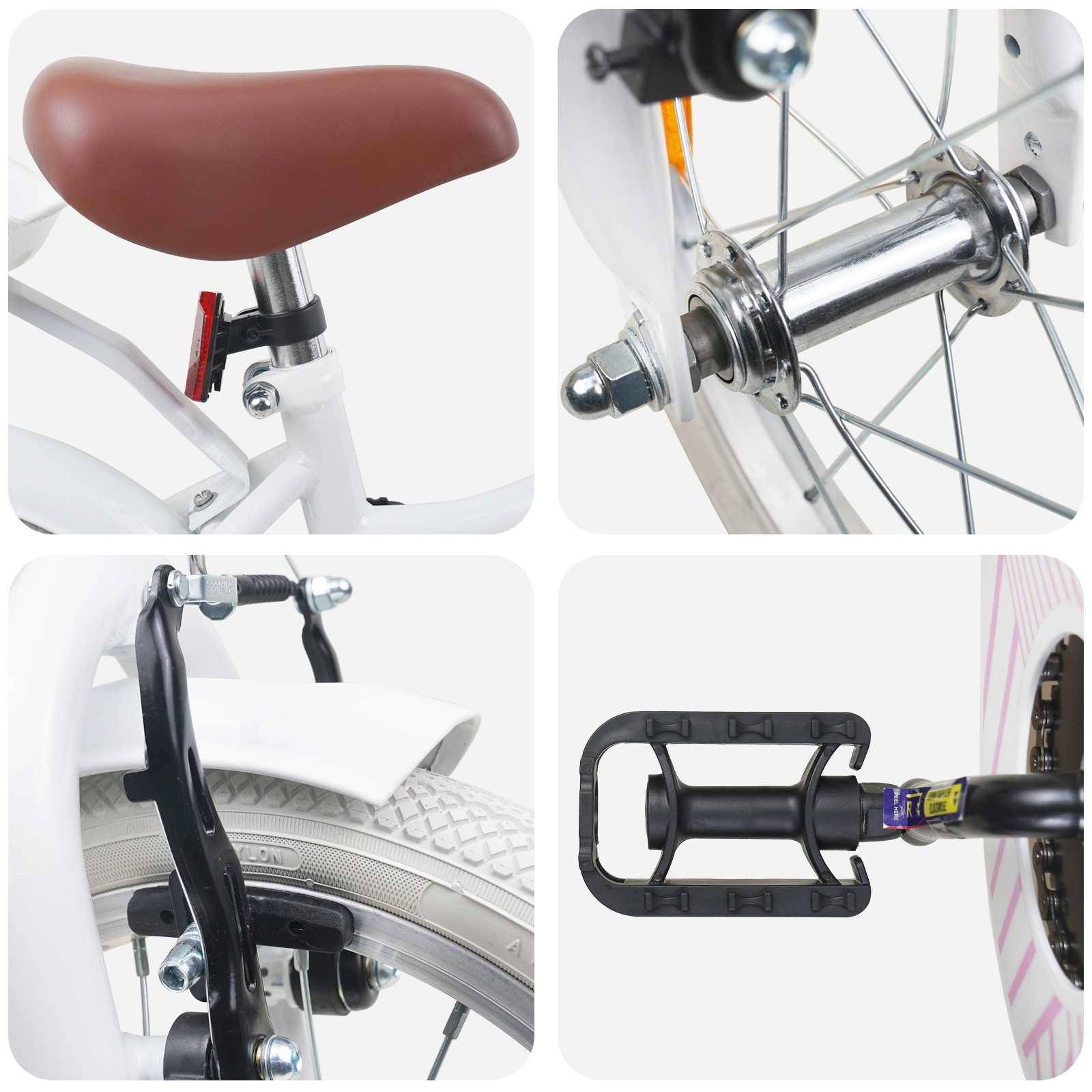 vidaXL Kinderfahrrad 12 Zoll für 2-4 Jahre alt Weiß