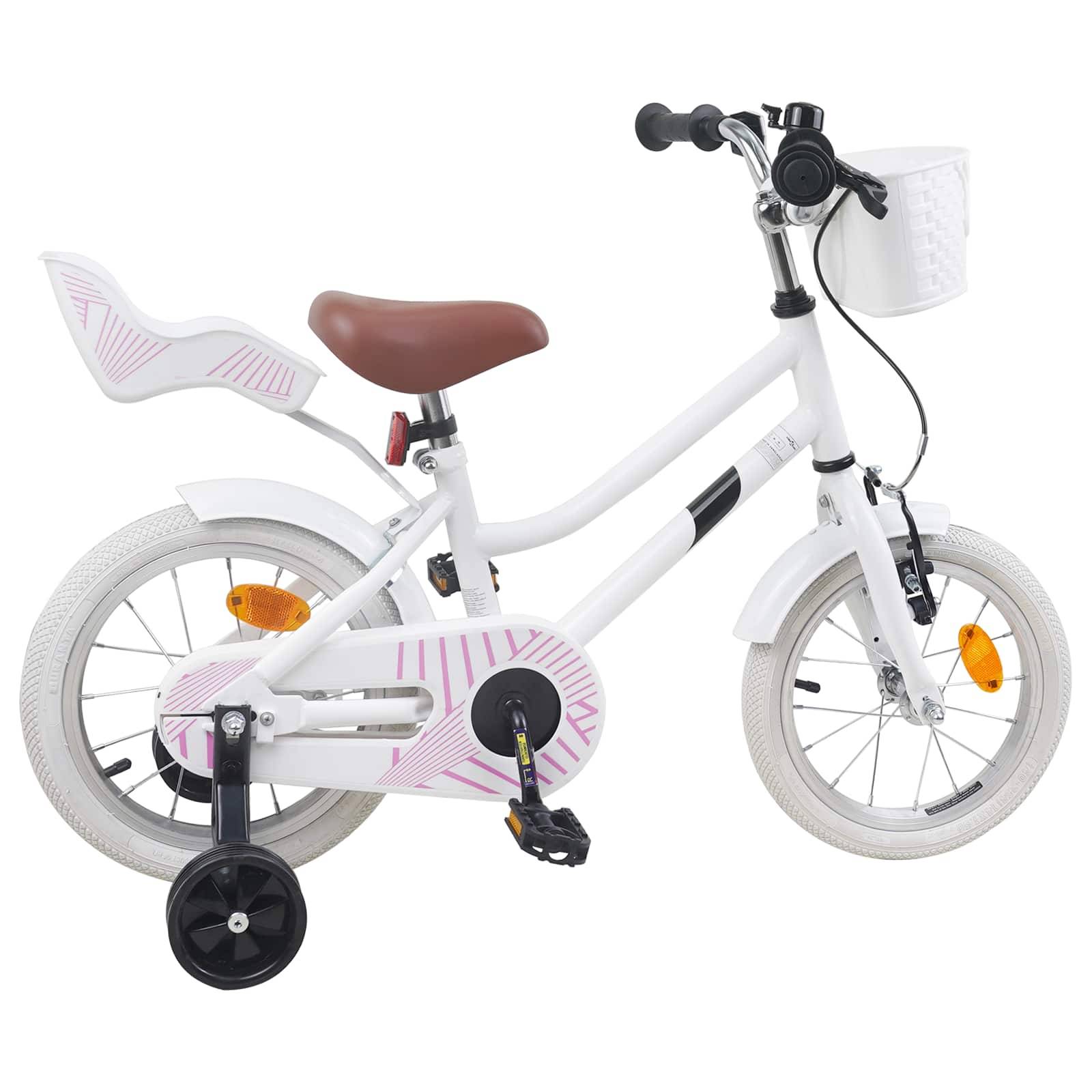 vidaXL Kinderfahrrad 12 Zoll für 2-4 Jahre alt Weiß