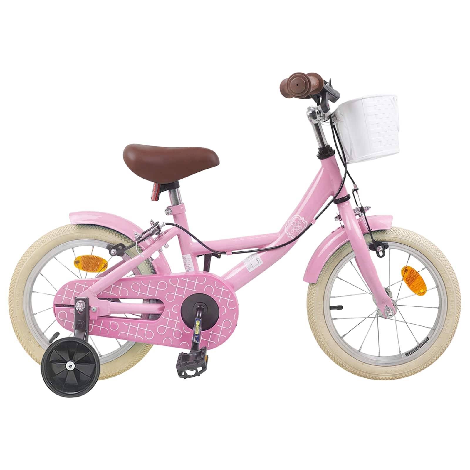 vidaXL Kinderfahrrad 12 Zoll für 2-4 Jahre alt Hellrosa