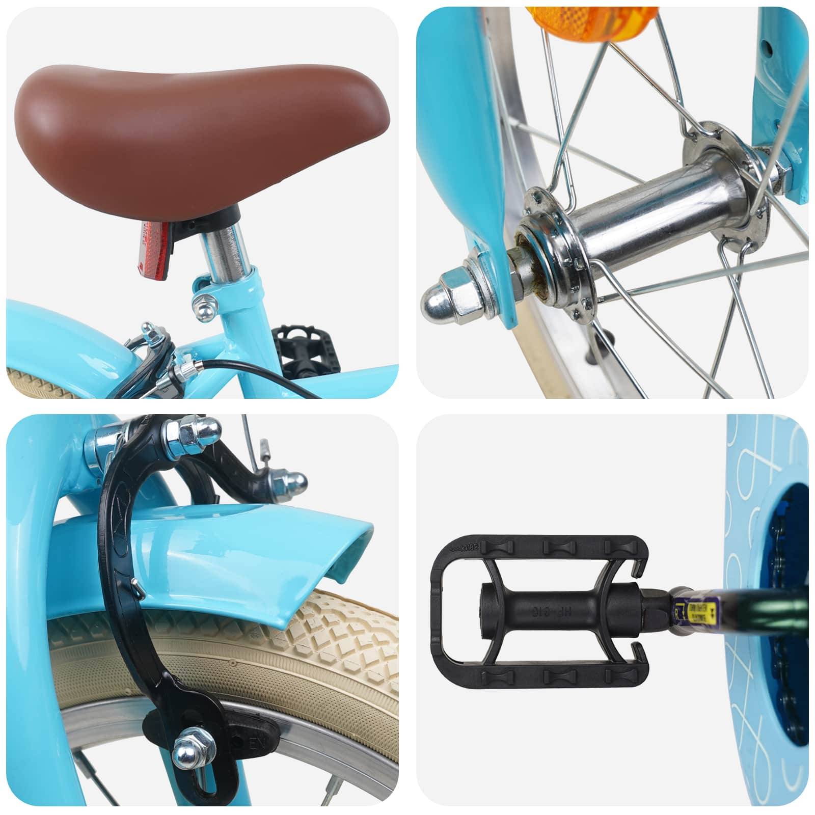 vidaXL Kinderfahrrad 12 Zoll für 2-4 Jahre alt Himmelblau