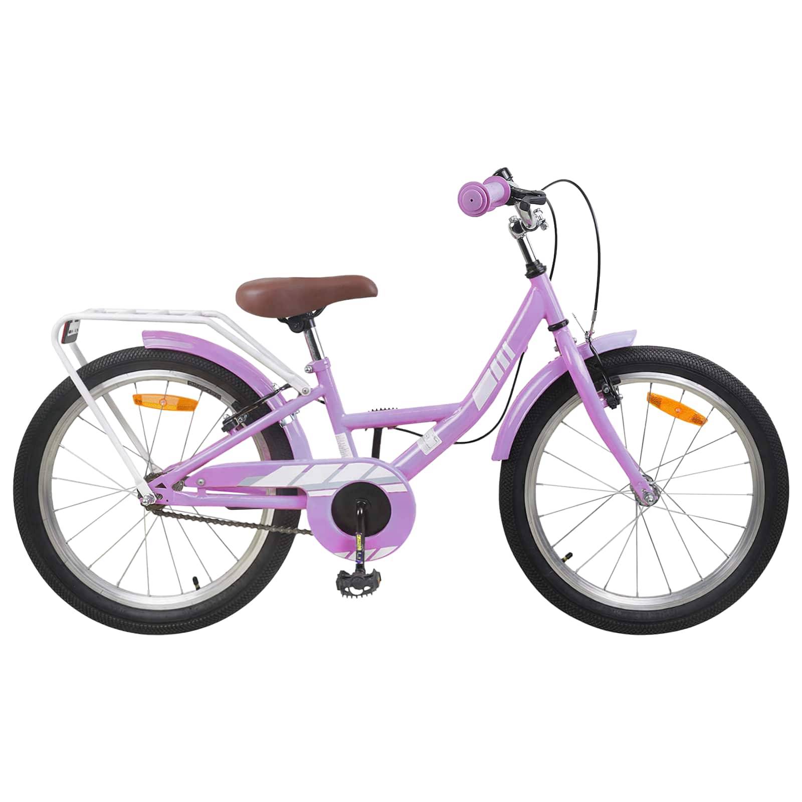 vidaXL Kinderfahrrad 18 Zoll für 5-7 Jahre alt Lila