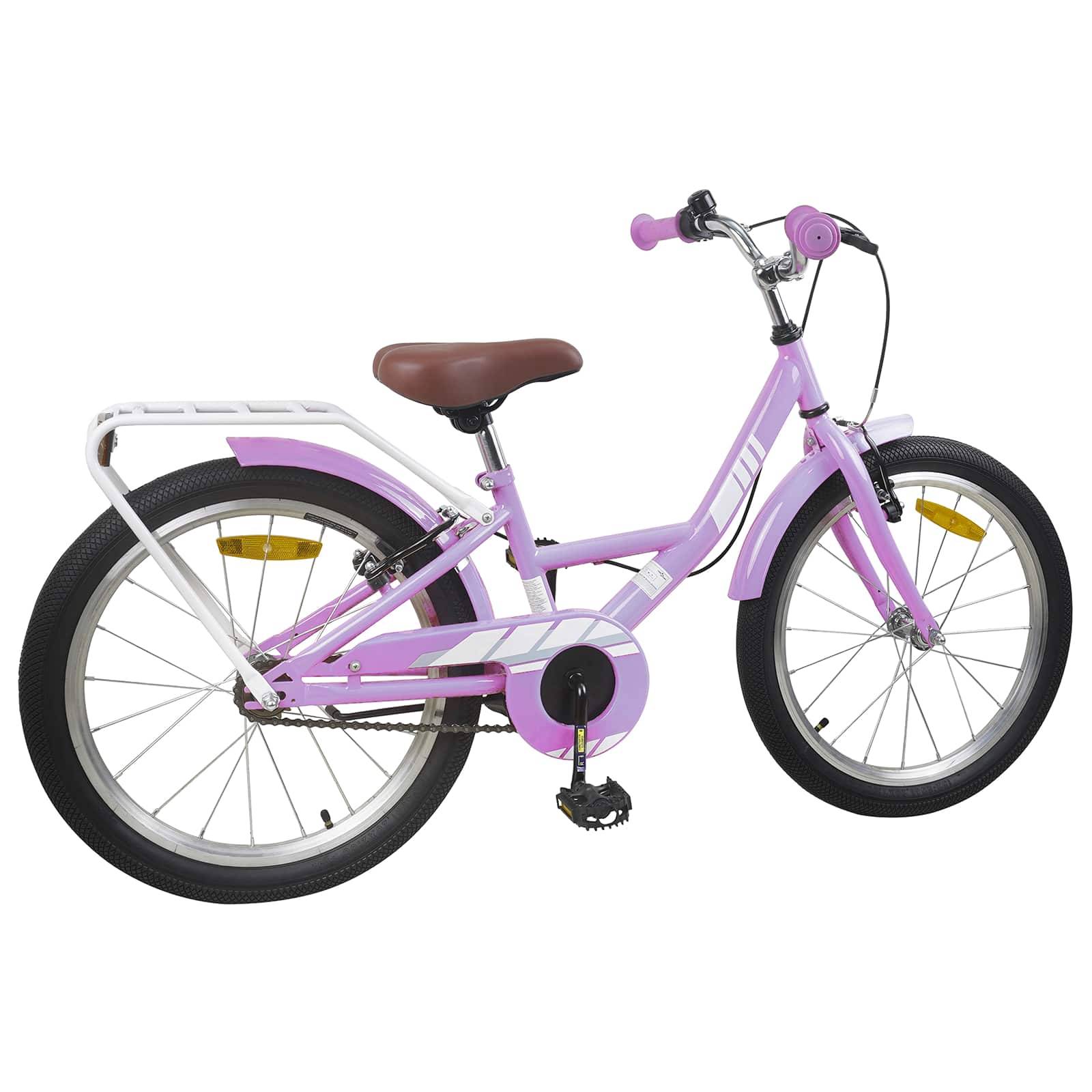 vidaXL Kinderfahrrad 18 Zoll für 5-7 Jahre alt Lila