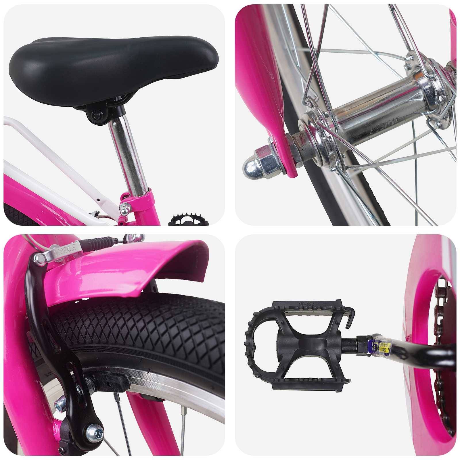 vidaXL Kinderfahrrad 18 Zoll für 5-7 Jahre alt Rosa