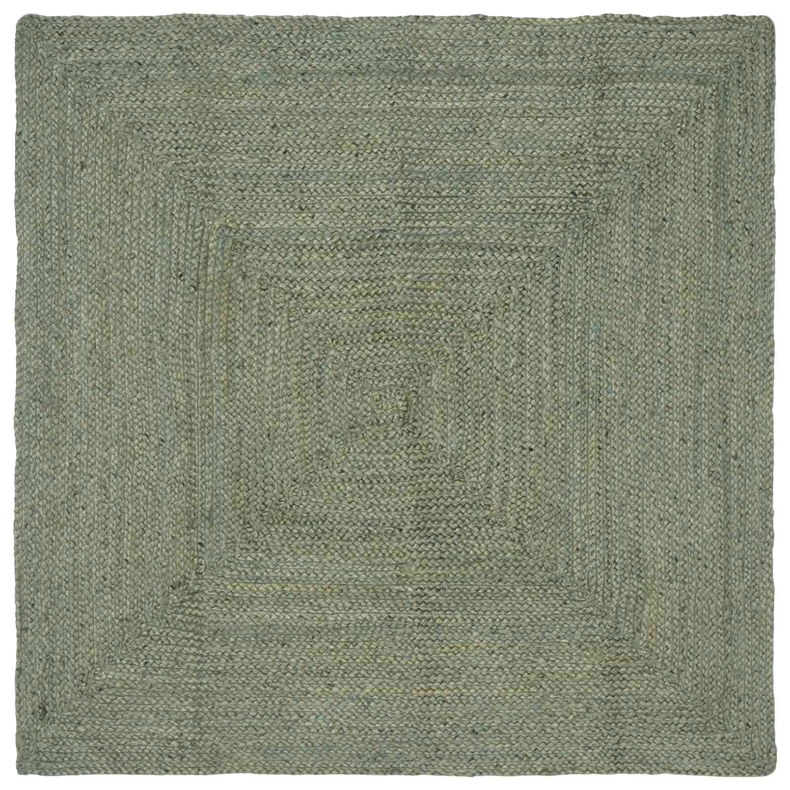 vidaXL Bereichsteppiche Rechtwinklig Olive Grün 120 x 120 cm Jute