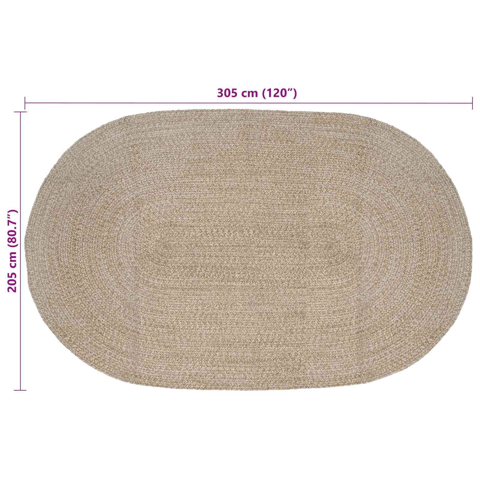 vidaXL Bereichsteppiche Weiß 205 x 305 cm Jute