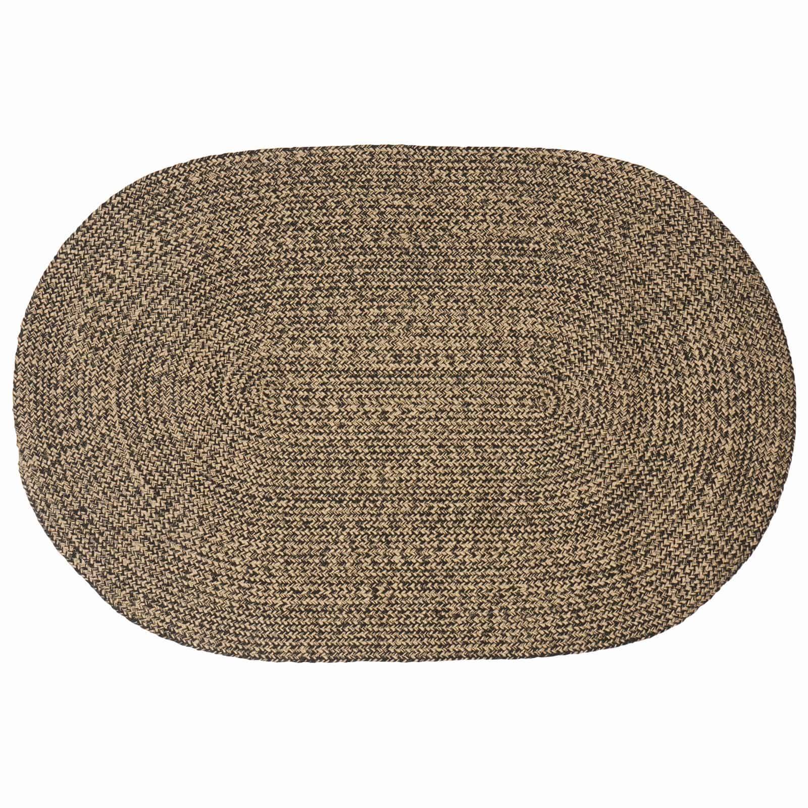 vidaXL Bereichsteppiche Schwarz 122 x 183 cm Jute