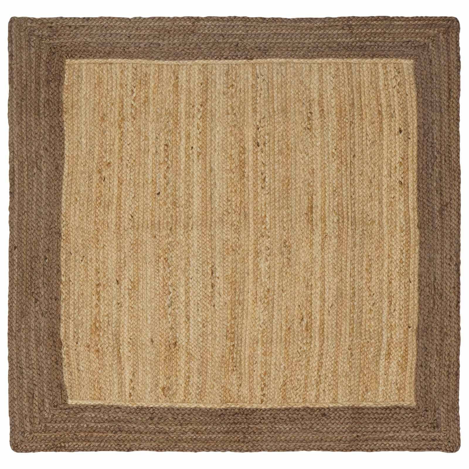 vidaXL Bereichsteppiche Grau 120 x 120 cm Jute