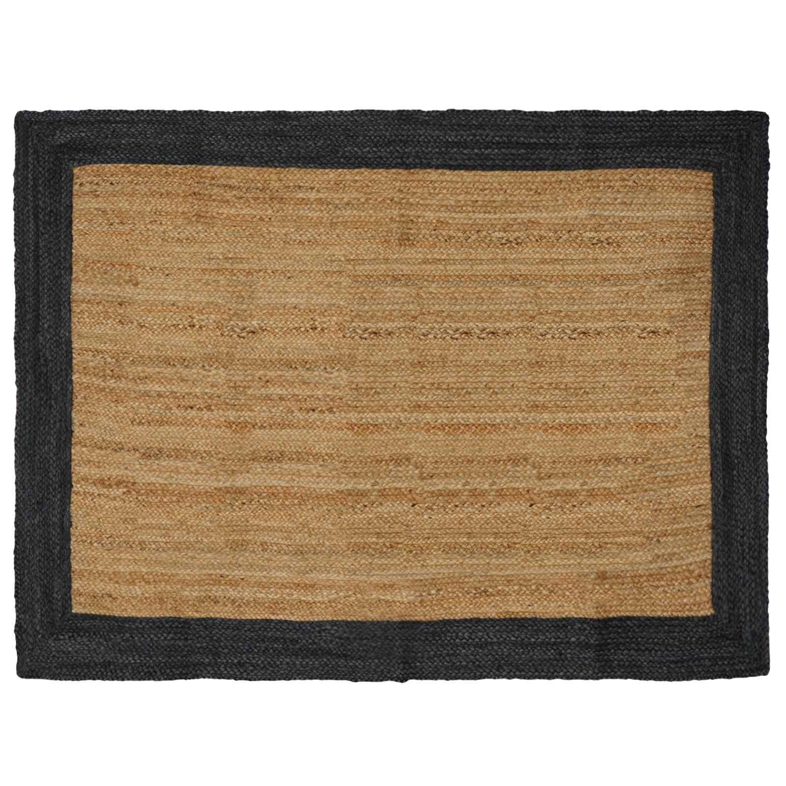vidaXL Bereichsteppiche Dunkelgrau 140 x 200 cm Jute