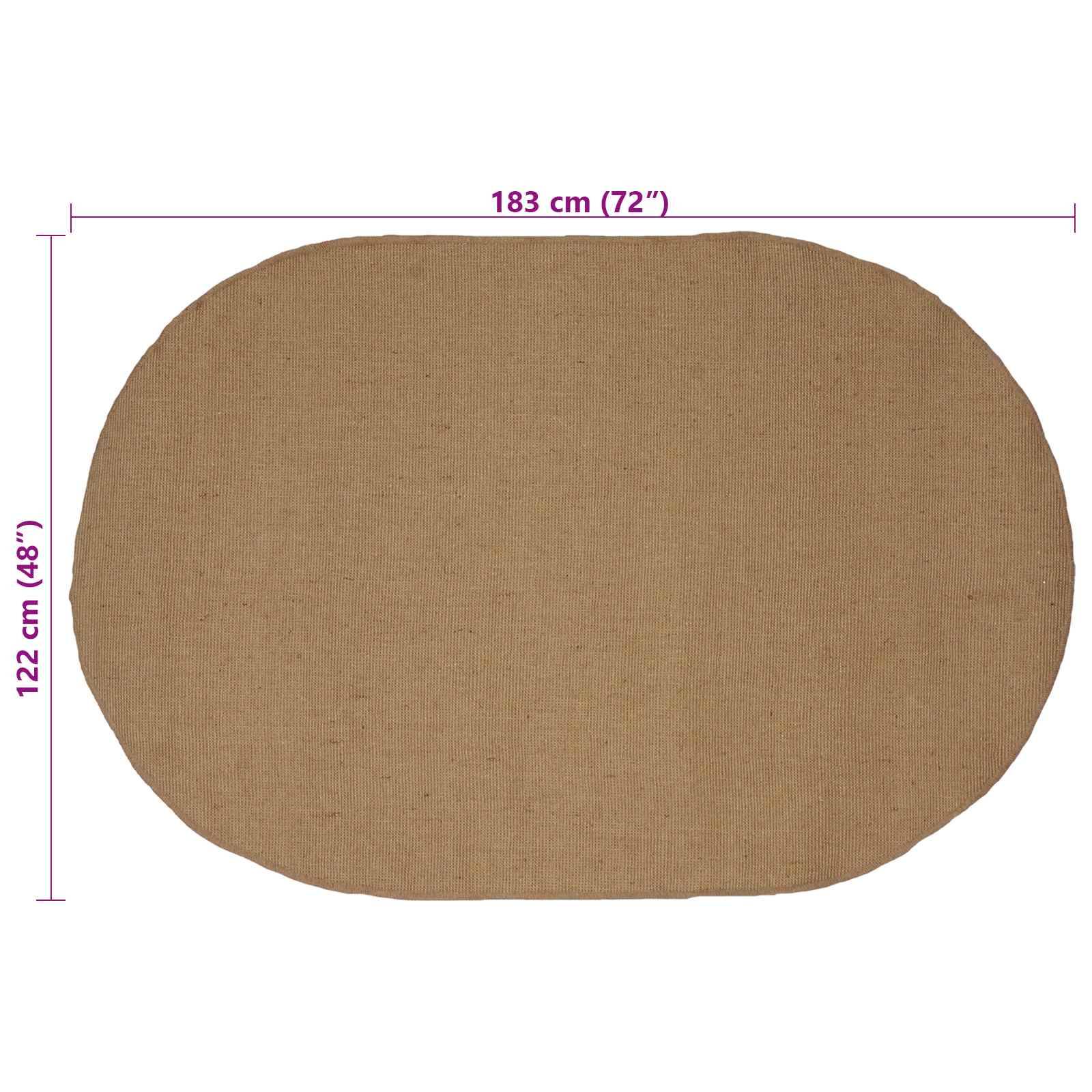 vidaXL Bereichsteppiche Natur 122 x 183 cm Jute