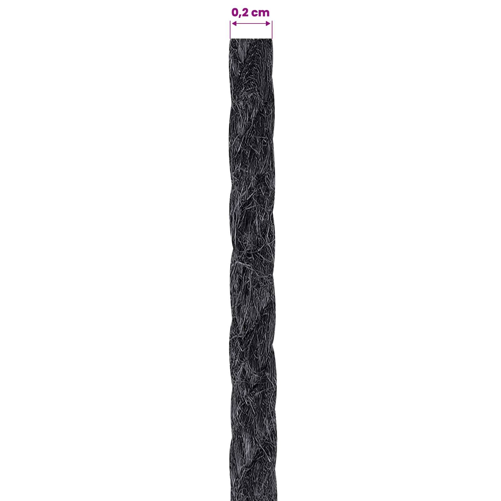 vidaXL Juteschnur 2 pcs 2 Schwarz 100% Tossa Jute