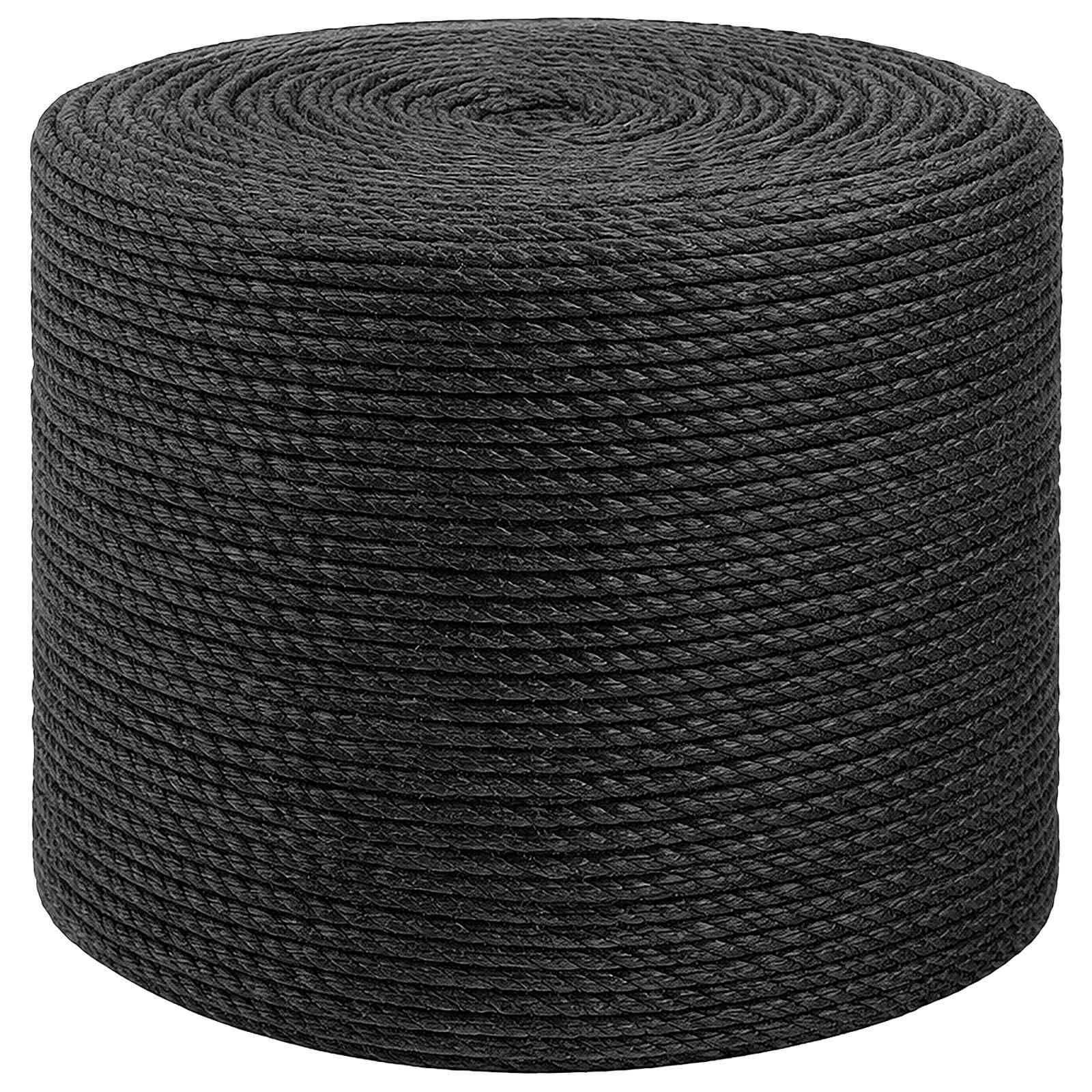 vidaXL Juteseil 6 Schwarz 100% Tossa Jute