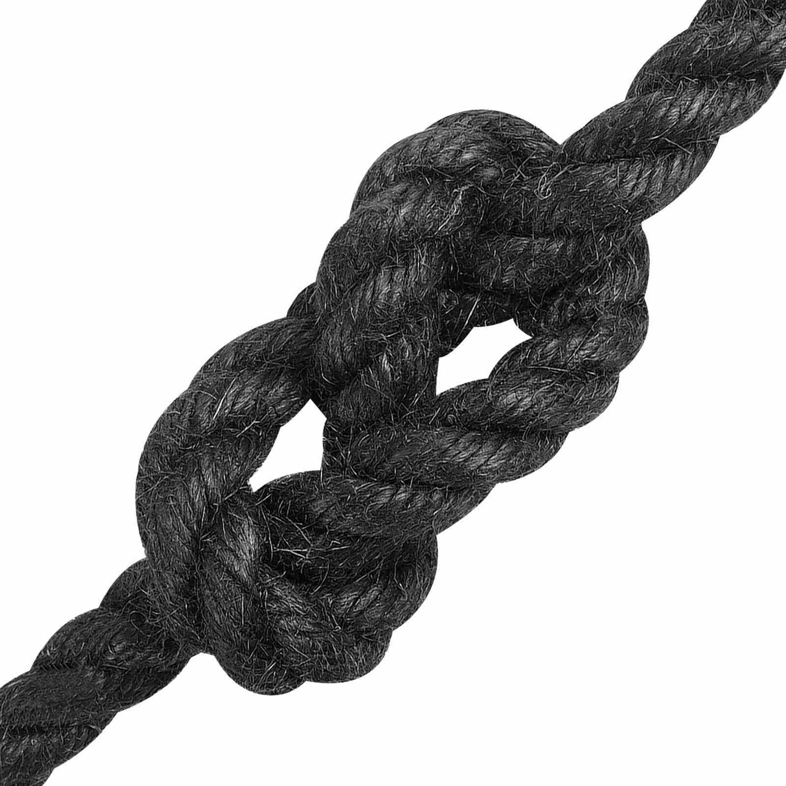vidaXL Juteseil 10 Schwarz 100% Tossa Jute