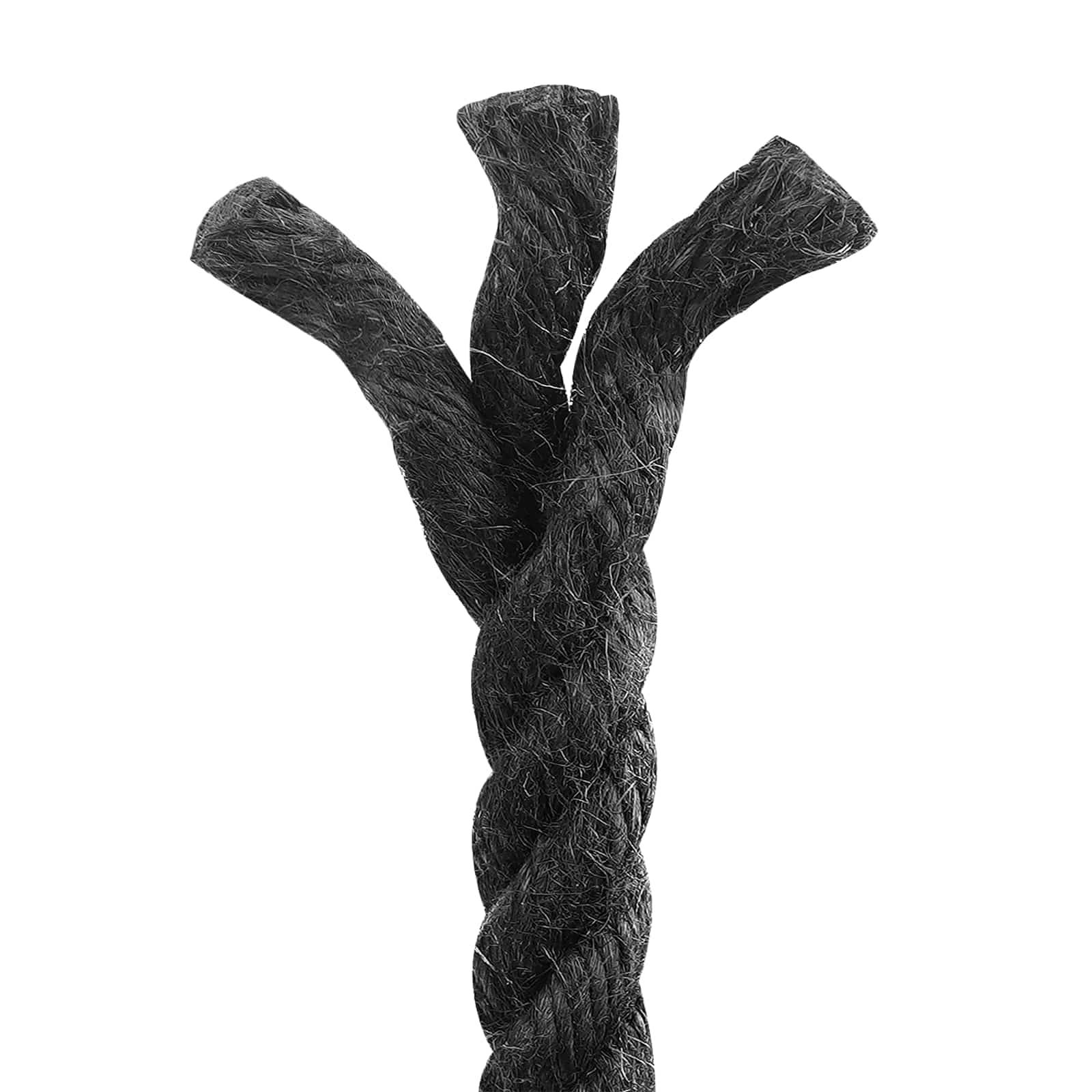 vidaXL Juteseil 12 Schwarz 100% Tossa Jute