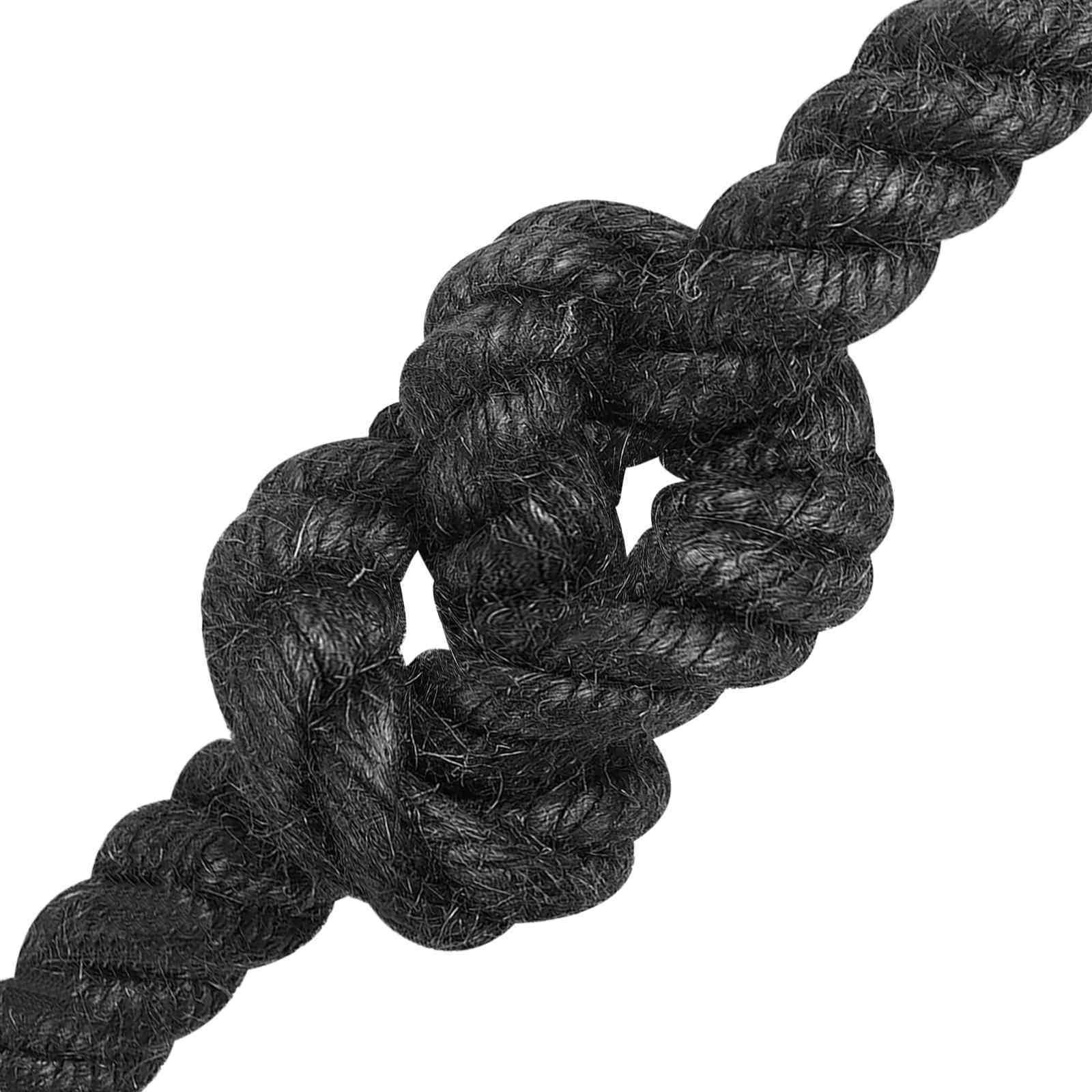 vidaXL Juteseil 14 Schwarz 100% Tossa Jute