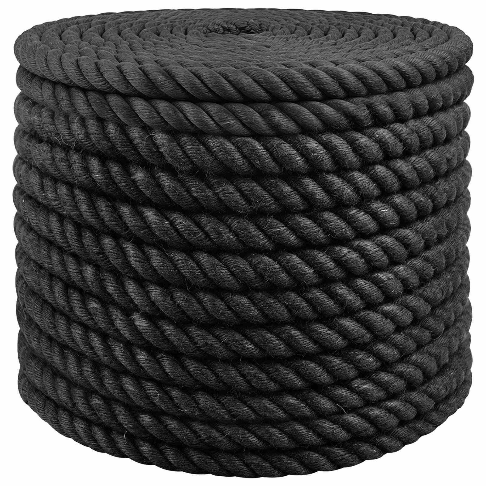 vidaXL Juteseil 16 Schwarz 100% Tossa Jute