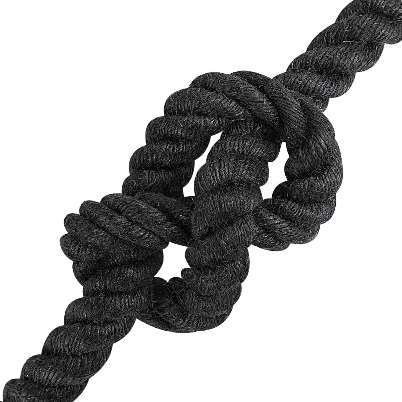 vidaXL Juteseil 20 Schwarz 100% Tossa Jute