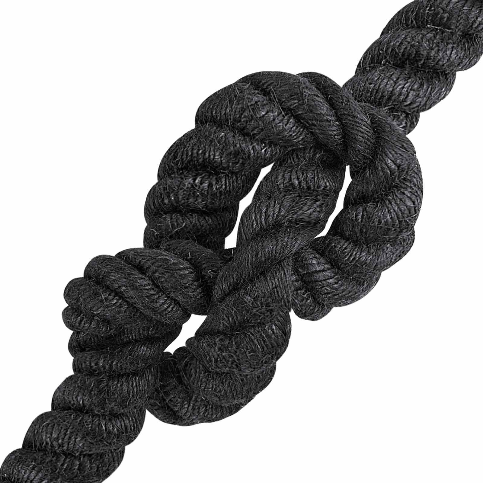 vidaXL Juteseil 24 Schwarz 100% Tossa Jute