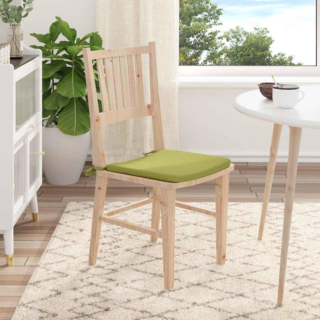 vidaXL Sitzkissen 4 Stück Hellgrün 40 x 40 x 3 cm Stoff
