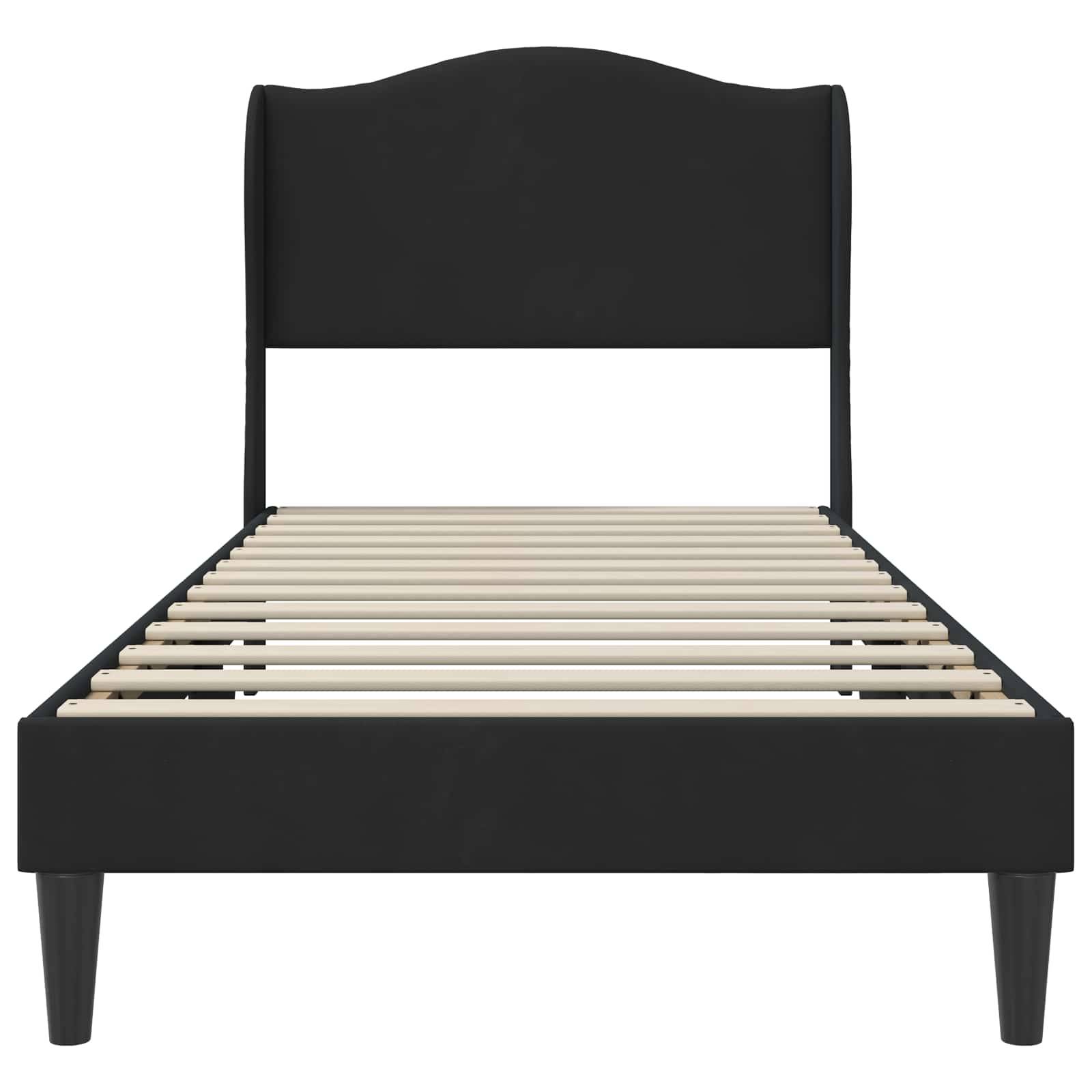 vidaXL Bettrahmen mit Kopfteil Schwarz 100 x 200 cm Samt