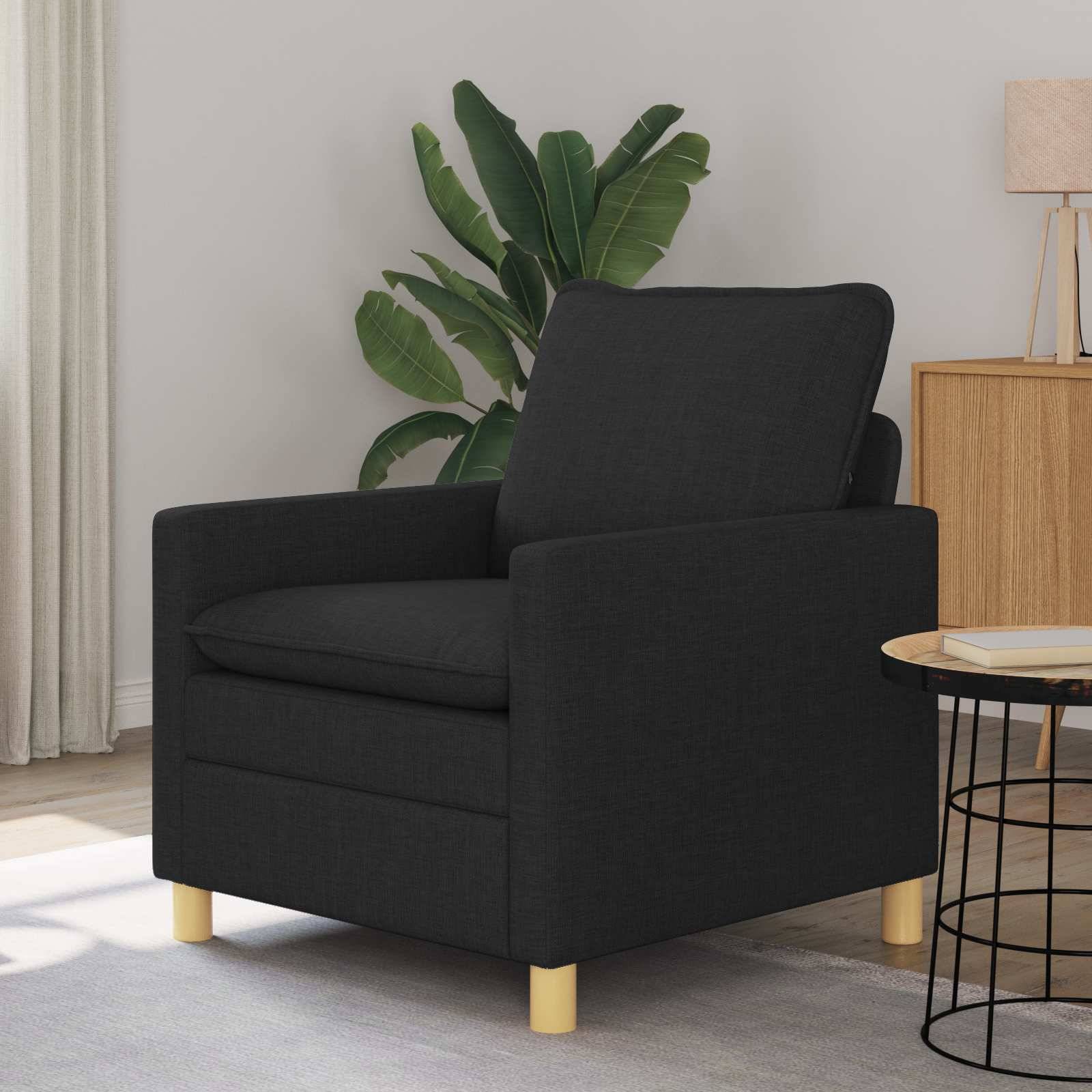 vidaXL Sofa Schwarz Stoff