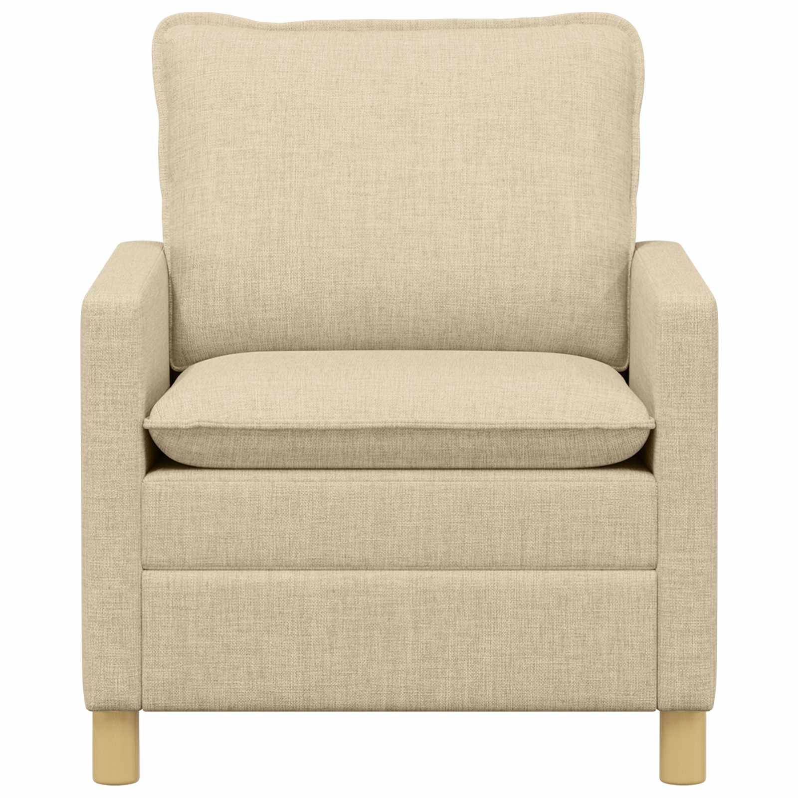 vidaXL Sofa Creme Stoff