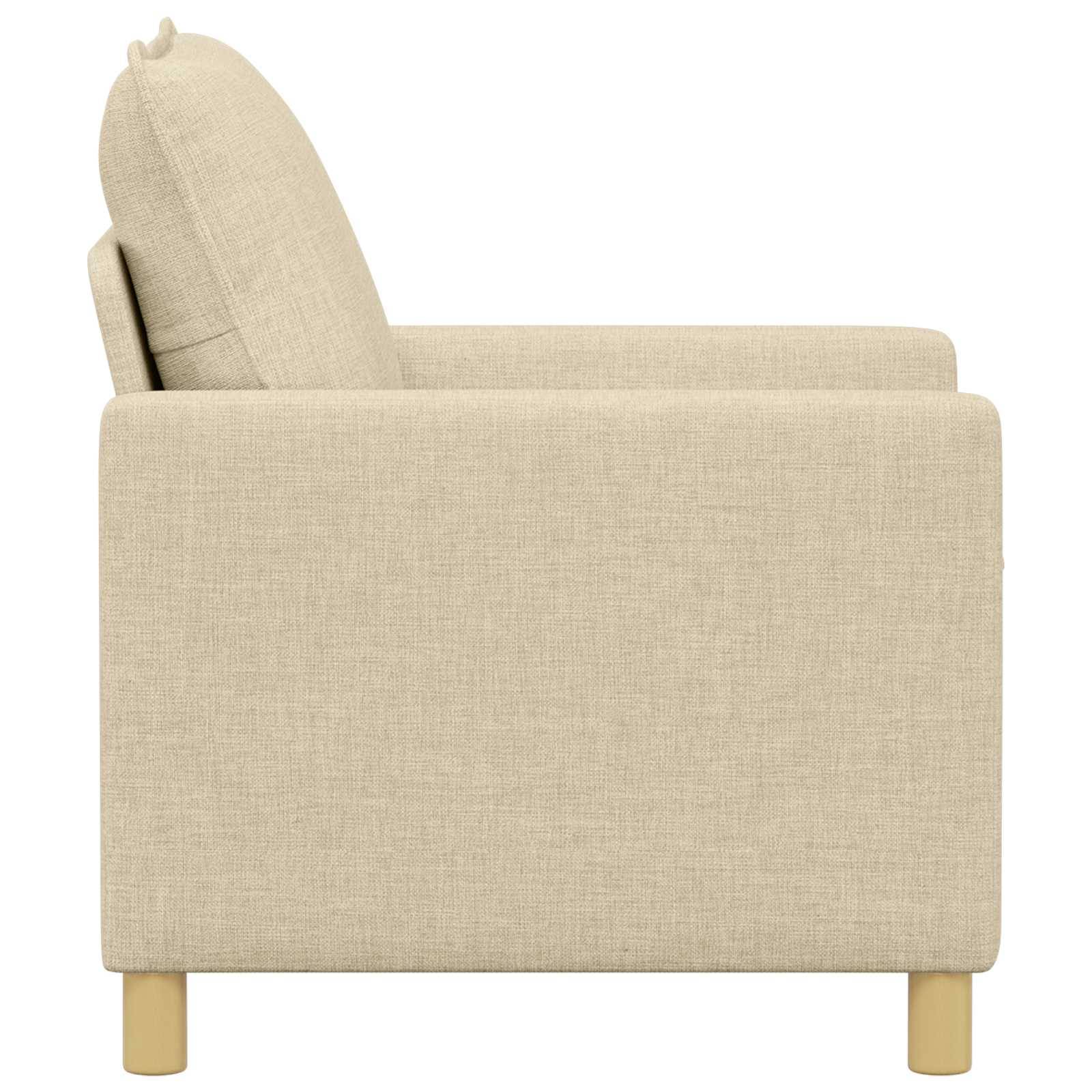 vidaXL Sofa Creme Stoff