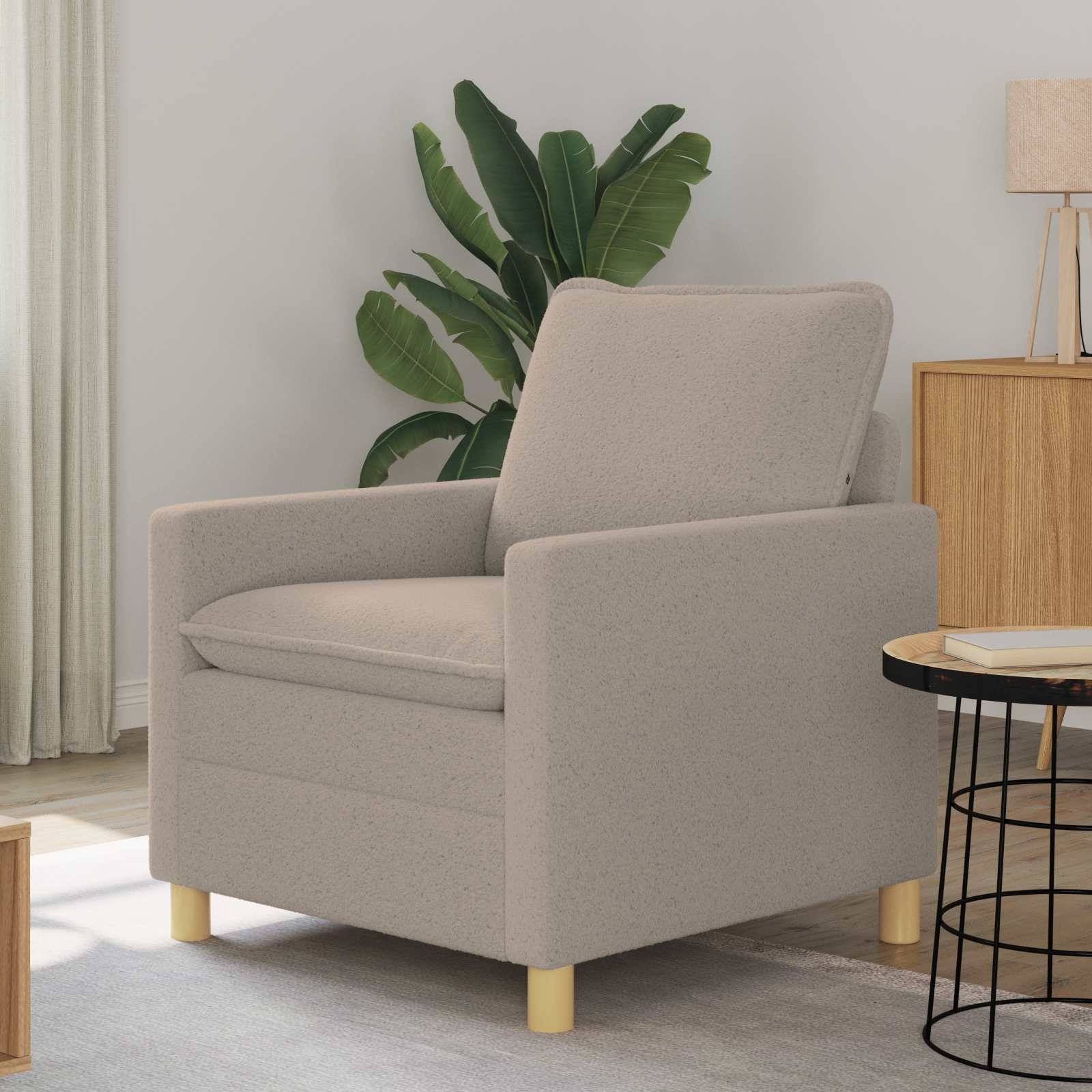 vidaXL Sofa Hellgrau 76 x 81 x 87,5 cm Stoff