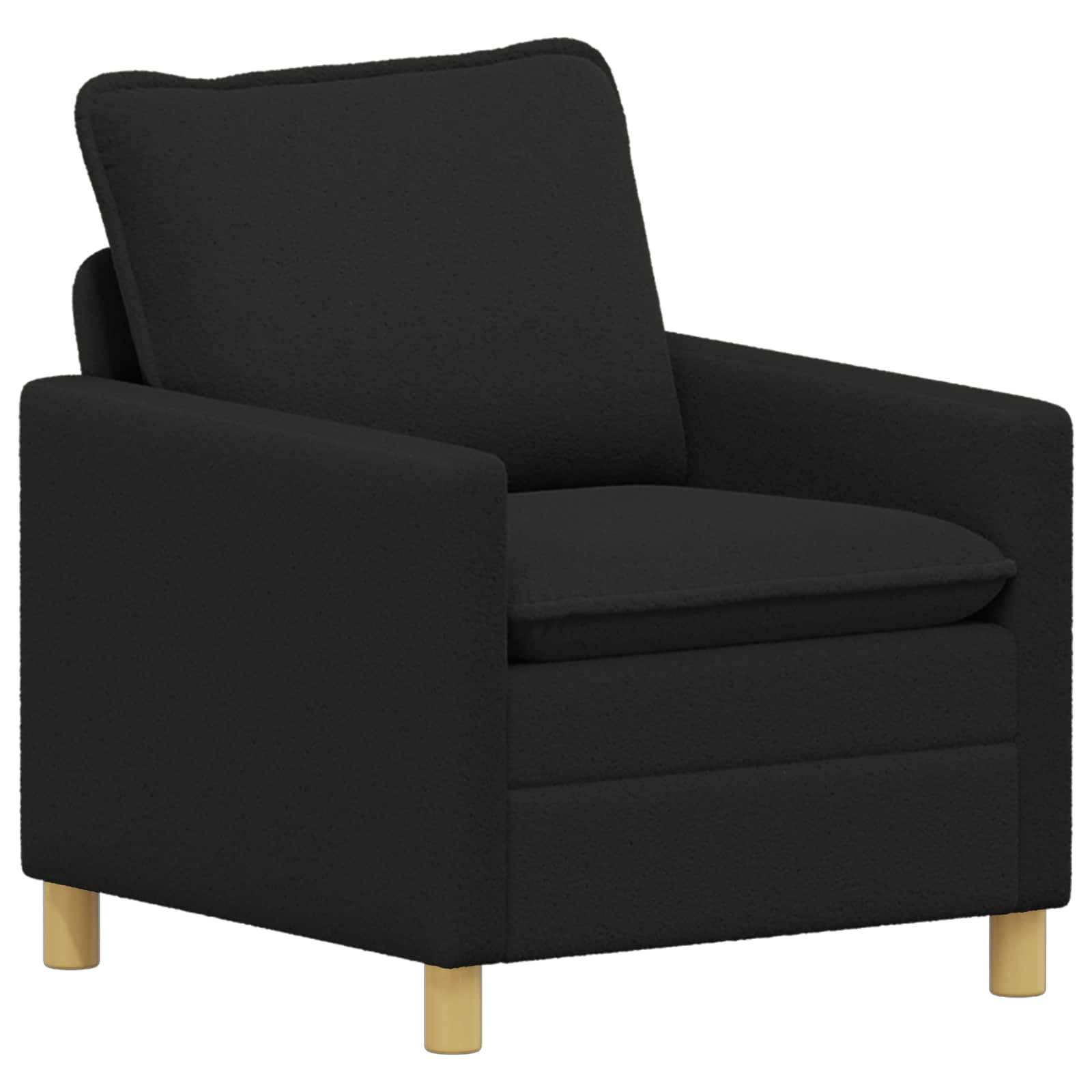vidaXL Sofa Set 2 stk. Schwarz Stoff
