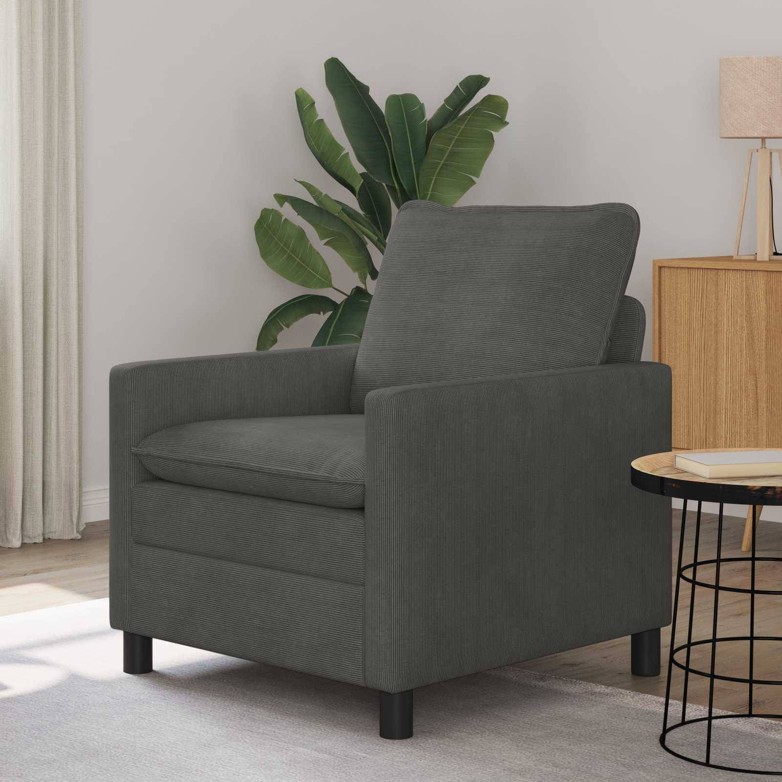 vidaXL Sofa Dunkelgrau 76 x 81 x 87,5 cm Stoff