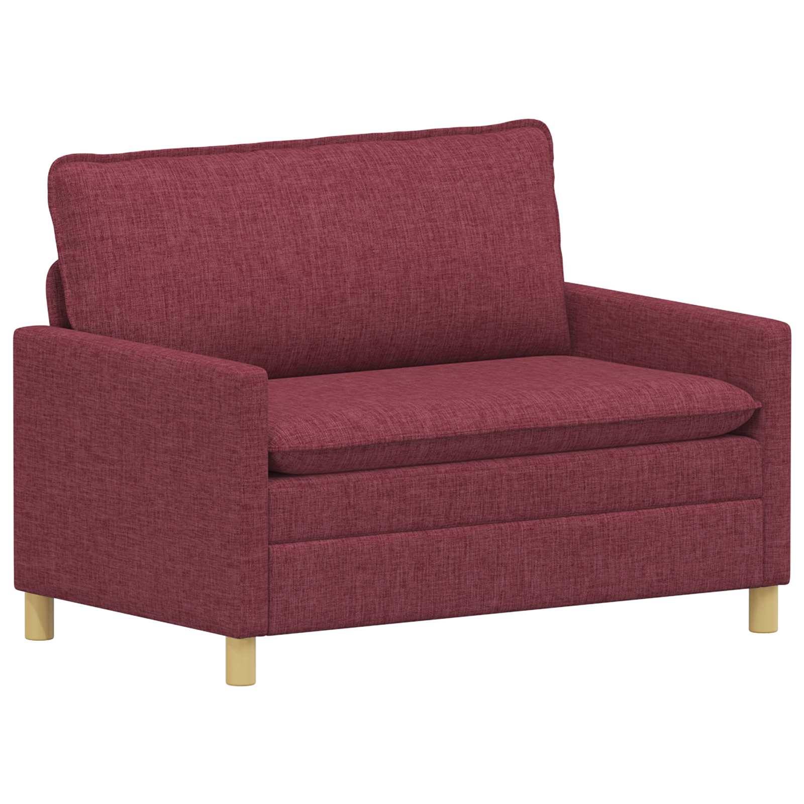vidaXL Sofa Weinrot Stoff