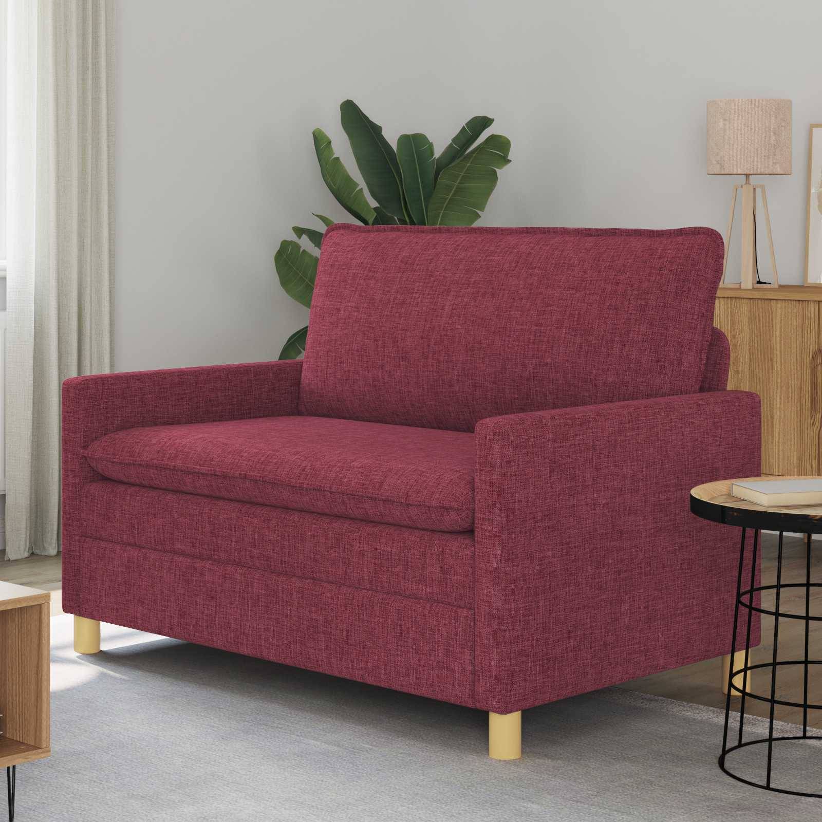 vidaXL Sofa Weinrot Stoff