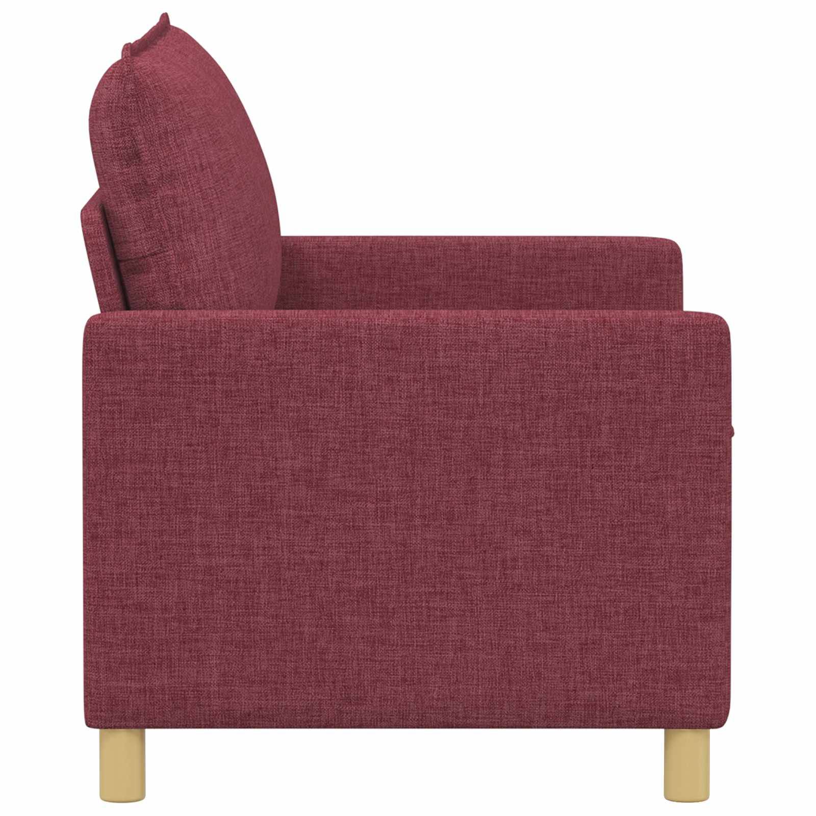 vidaXL Sofa Weinrot Stoff
