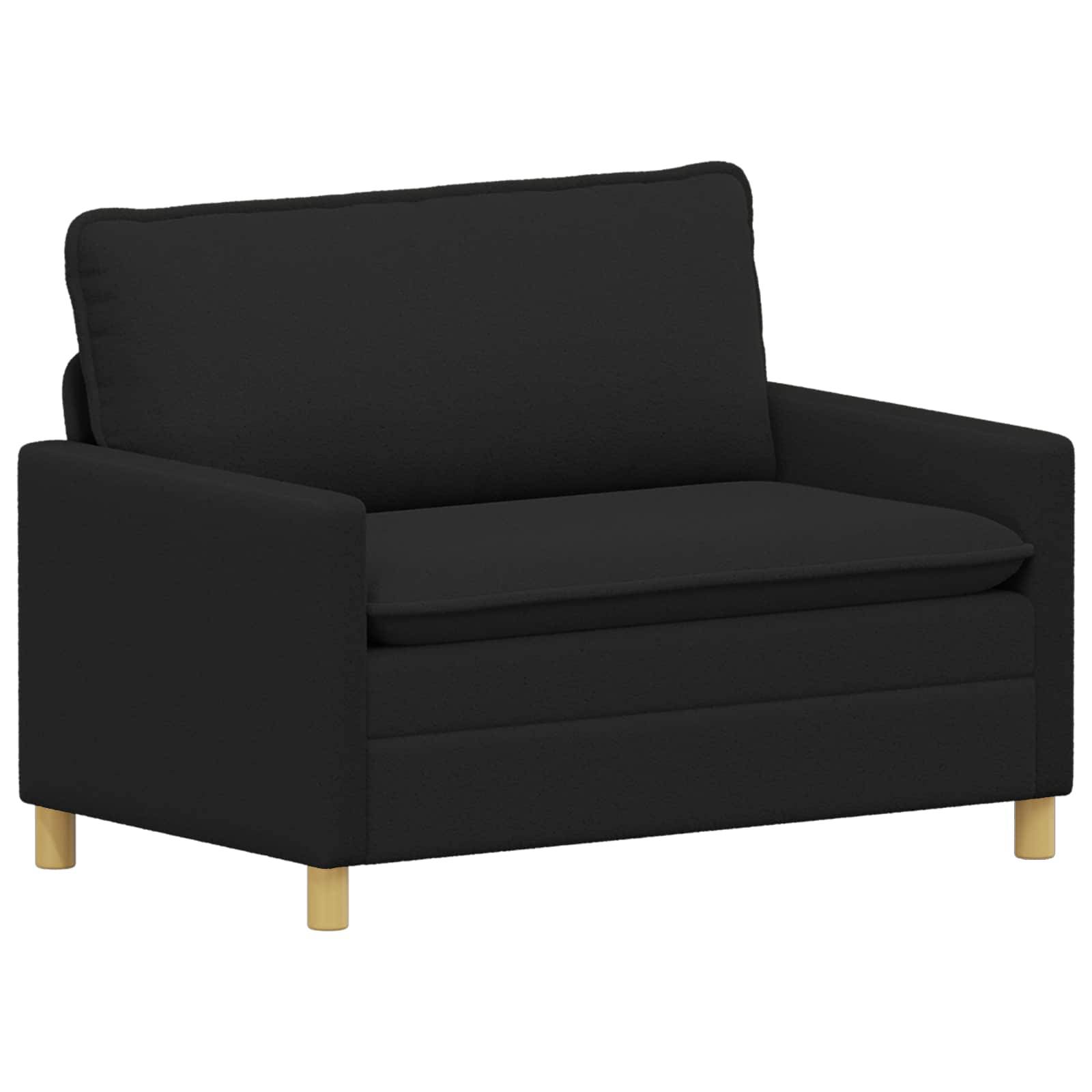 vidaXL Sofa Set 2 stk. Schwarz Stoff