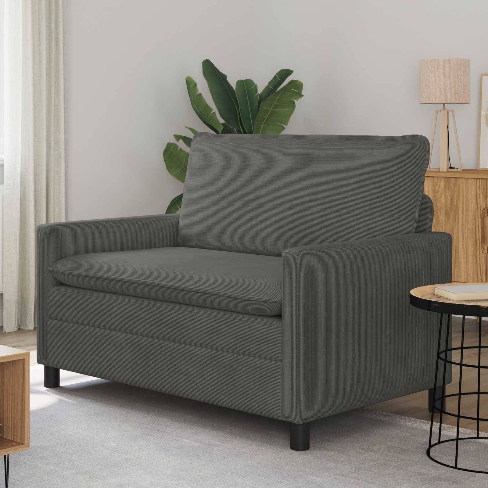 vidaXL Sofa Dunkelgrau 126 x 81 x 87,5 cm Stoff
