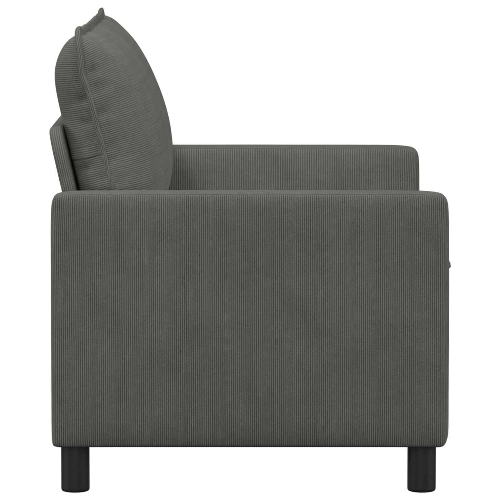vidaXL Sofa Dunkelgrau 126 x 81 x 87,5 cm Stoff