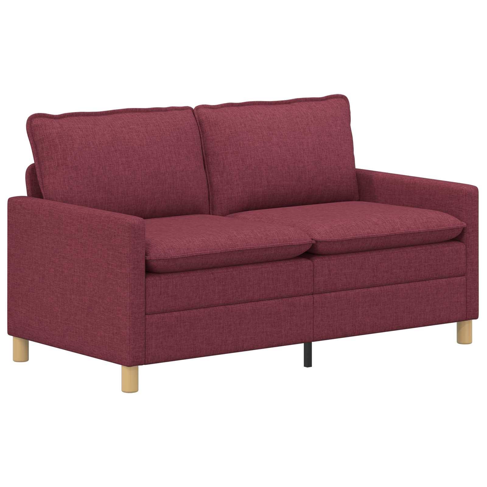 vidaXL Sofa Weinrot Stoff