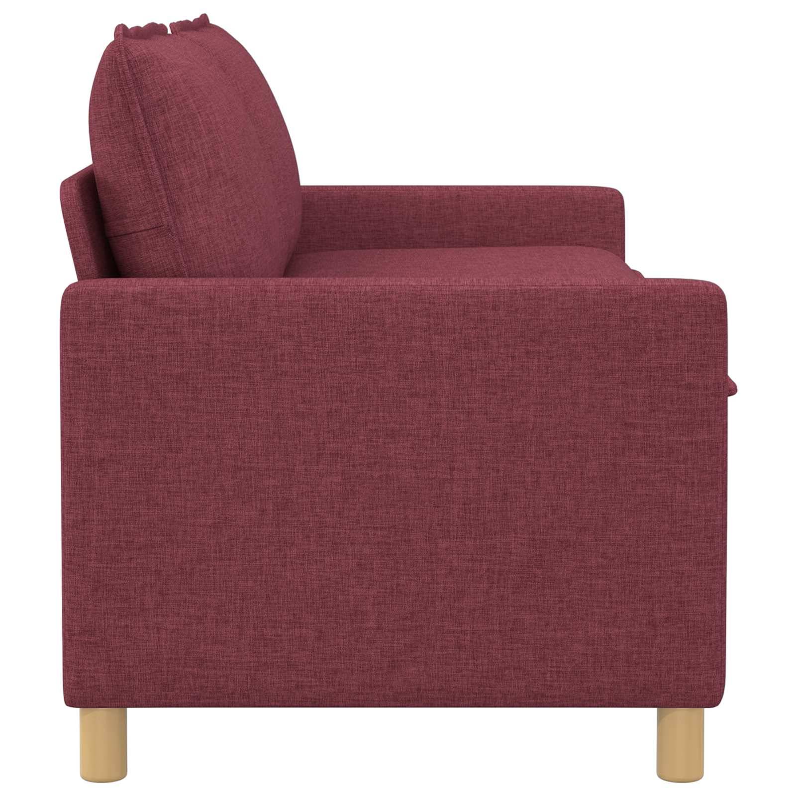 vidaXL Sofa Weinrot Stoff