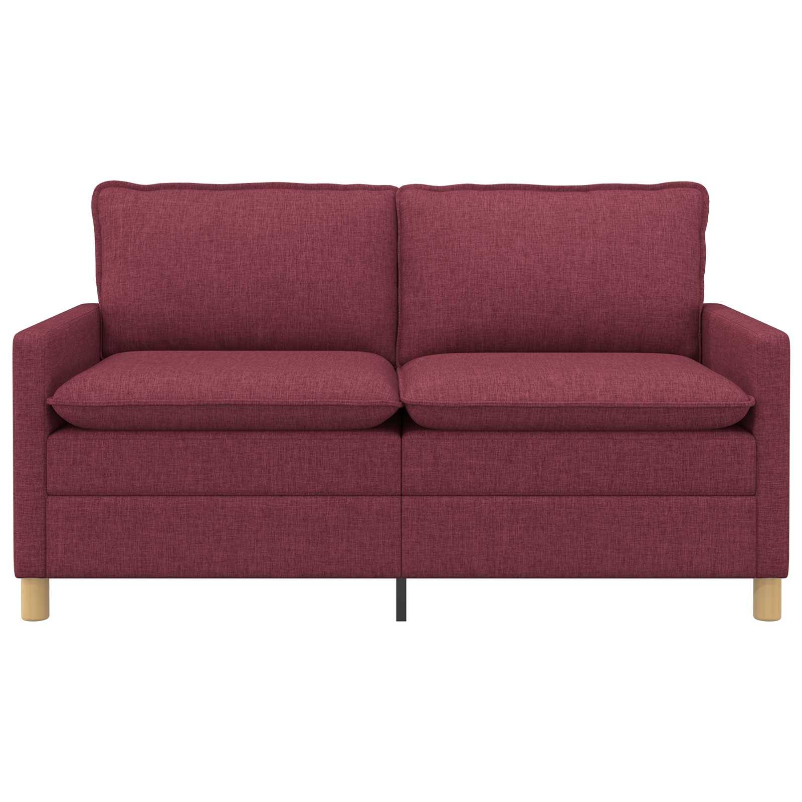 vidaXL Sofa Weinrot Stoff